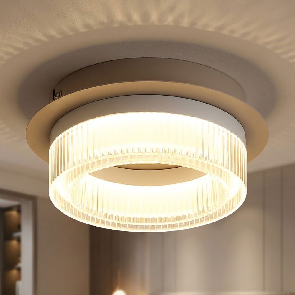 GLOBO LIGHTING LED Deckenleuchte, LED-Leuchtmittel fest verbaut, Warmweiß, Deckenlampe Deckenleuchte Flurleuchte Küchenlampe sandfarben LED 16 cm