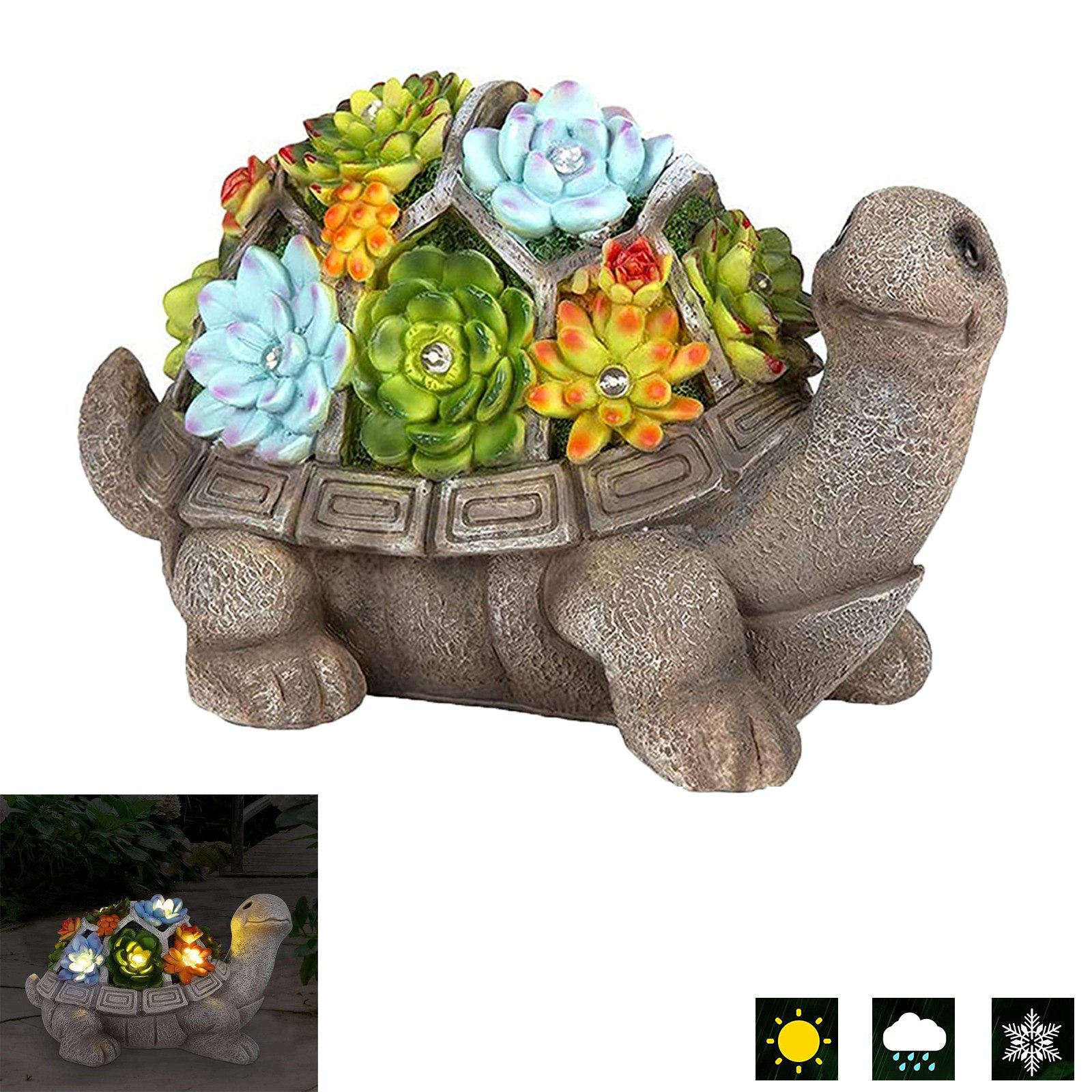 MUPOO Gartenfigur LED Dekofigur Solar Garten günstig online kaufen