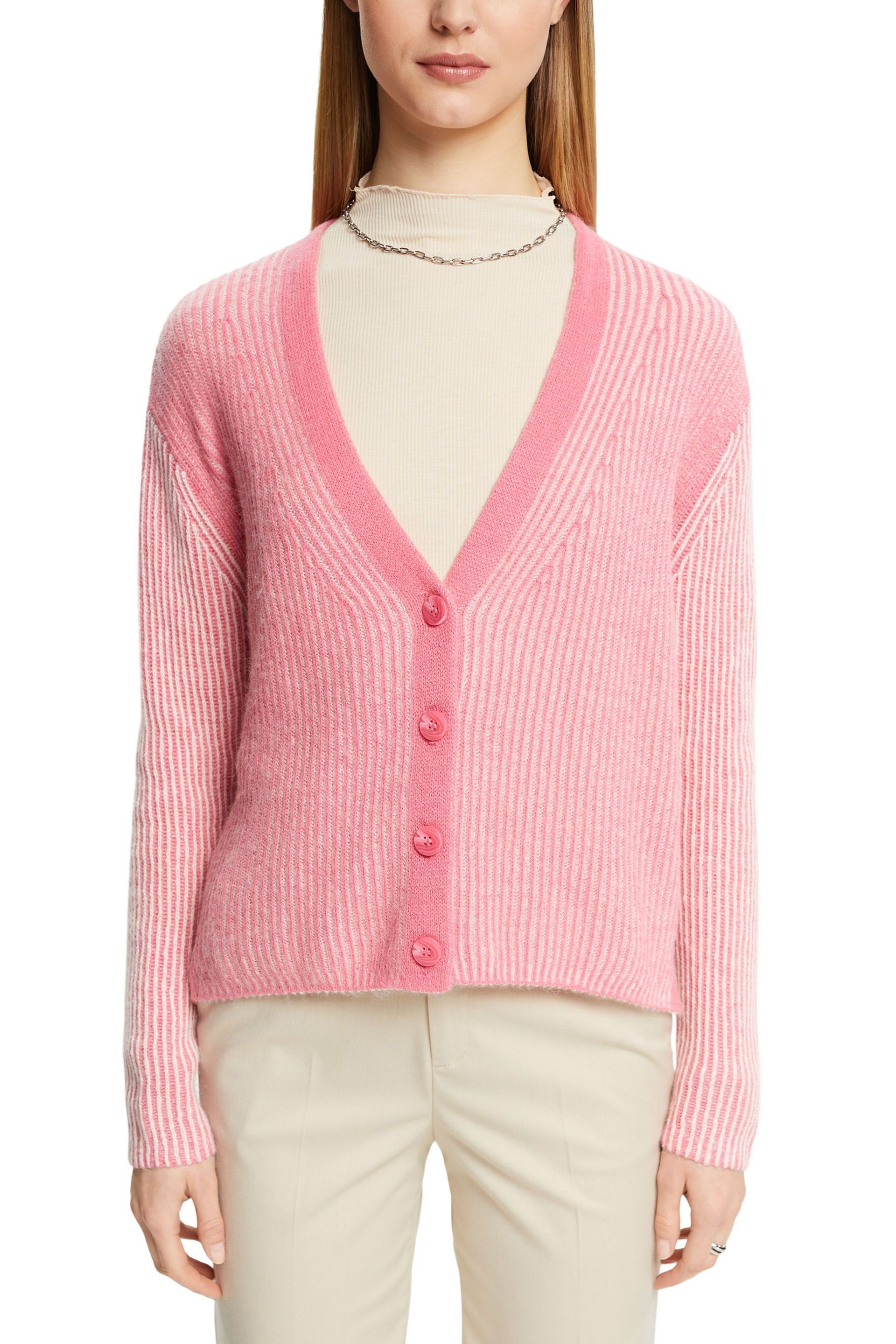 Cardigan Cardigan Esprit Zweifarbiger pink