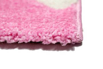 Kinderteppich Kinderteppich Spielteppich Babyteppich Mädchen Herz rosa pink, Carpetia, rechteckig, Höhe: 13 mm