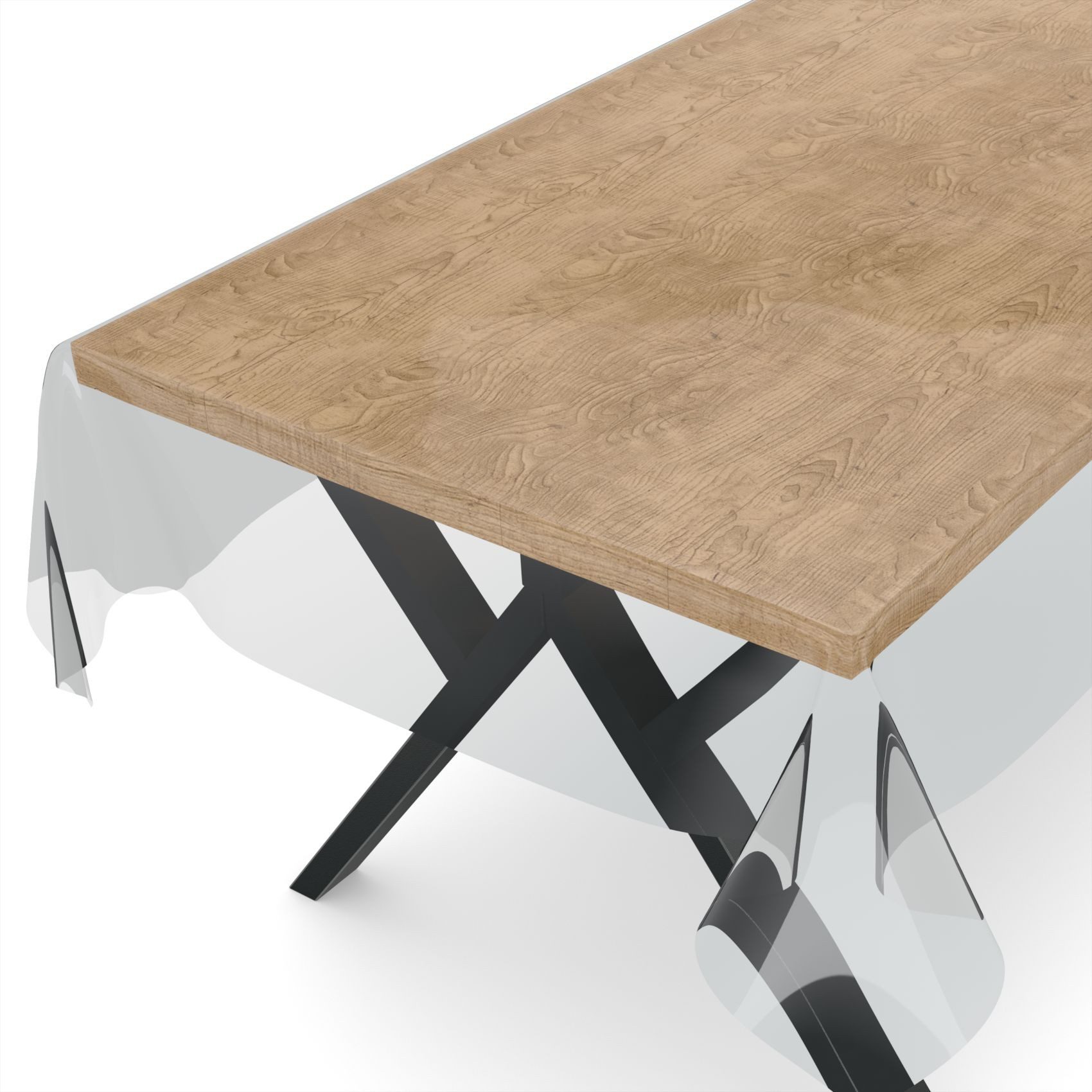 ANRO Tischdecke KLARA abwaschbar Tischfolie transparent Gartentischdecke 0,2mm (Einzelstück 1-tlg), wasserabweisend Durchsichtig Transparent Breite 140cm – Bild 3 von 5