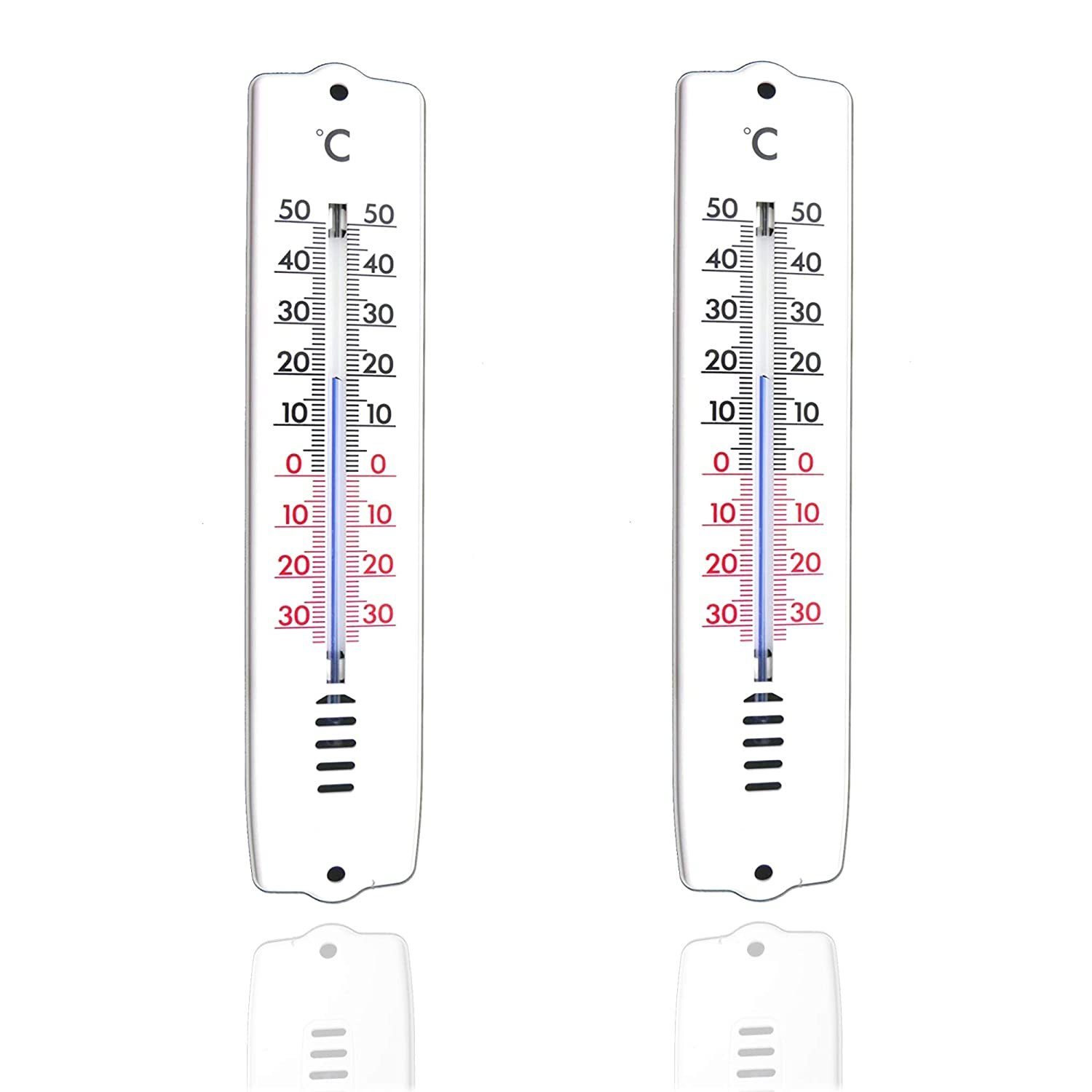 TronicXL Kühlschrankthermometer 2 Stück Kühlraum Thermometer Lagerraum  Klimatechnik Wand Kühltechnik