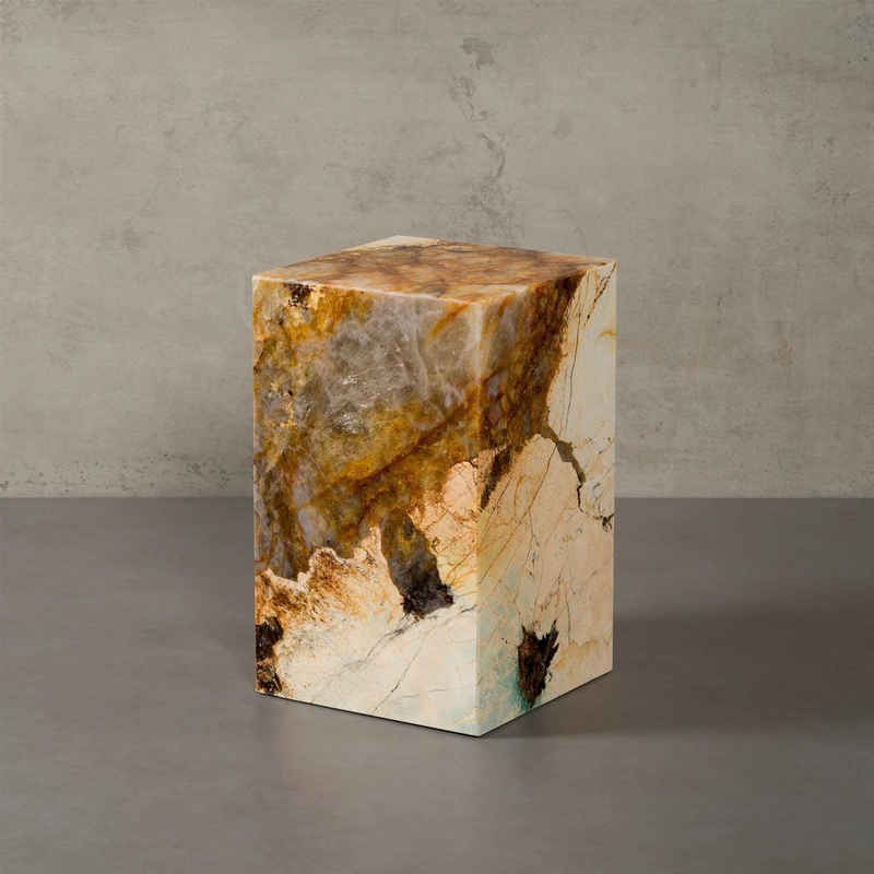 MAGNA Atelier Beistelltisch CUBE aus Marmor, Side Table eckig, Naturstein, Exclusive Line, 30x30x51cm