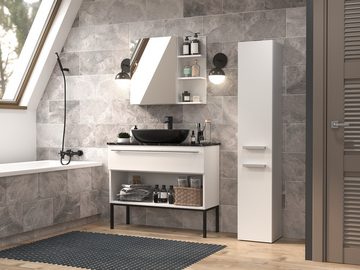 ibonto Hochschrank Badezimmerschrank: Elegantes & Praktisches Aufbewahrungsmöbel