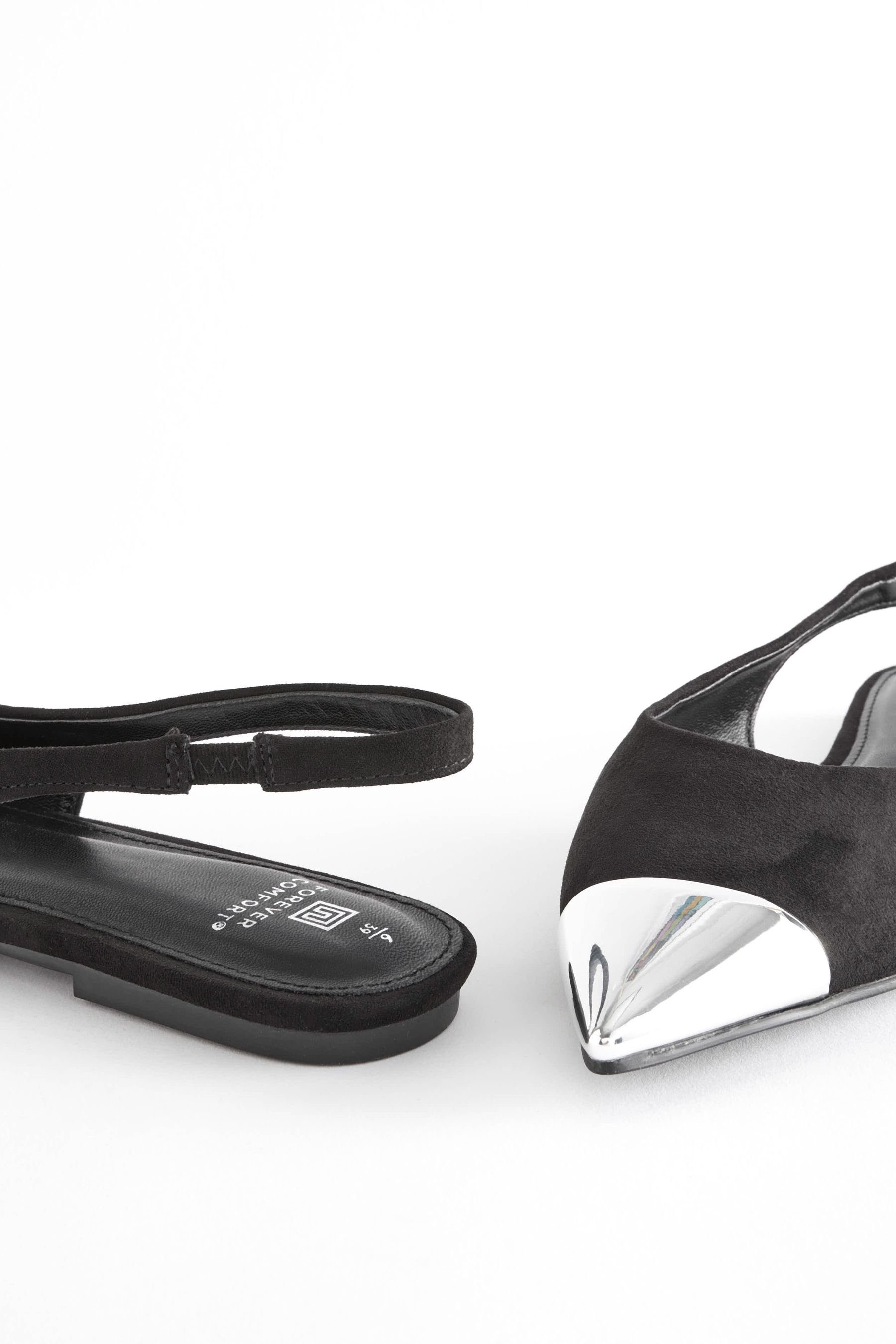 Next Forever Comfort® Slingback, Metallic-Zehenkappe Slingsandale (1-tlg)