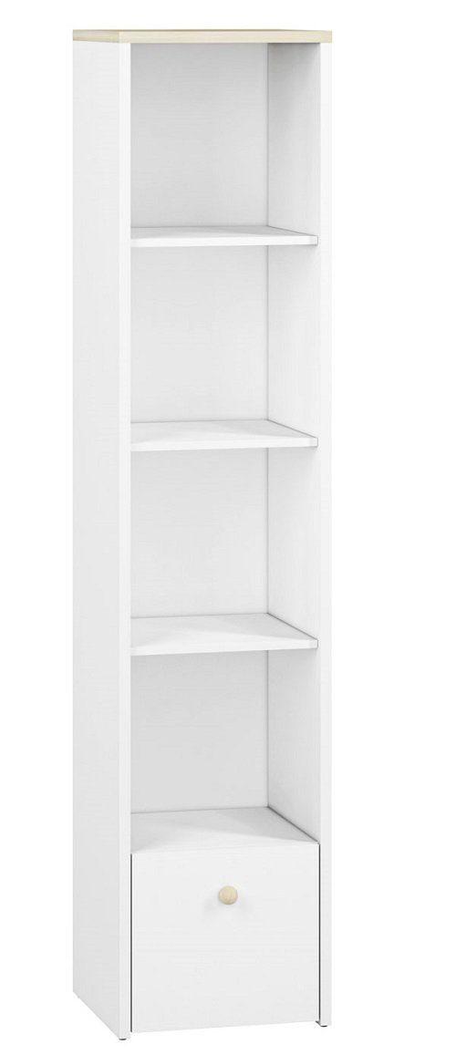 Feldmann-Wohnen Regal ELMO, B/T/H: 43 cm x 40 cm x 193 cm - Farbabsetzung wählbar weiß