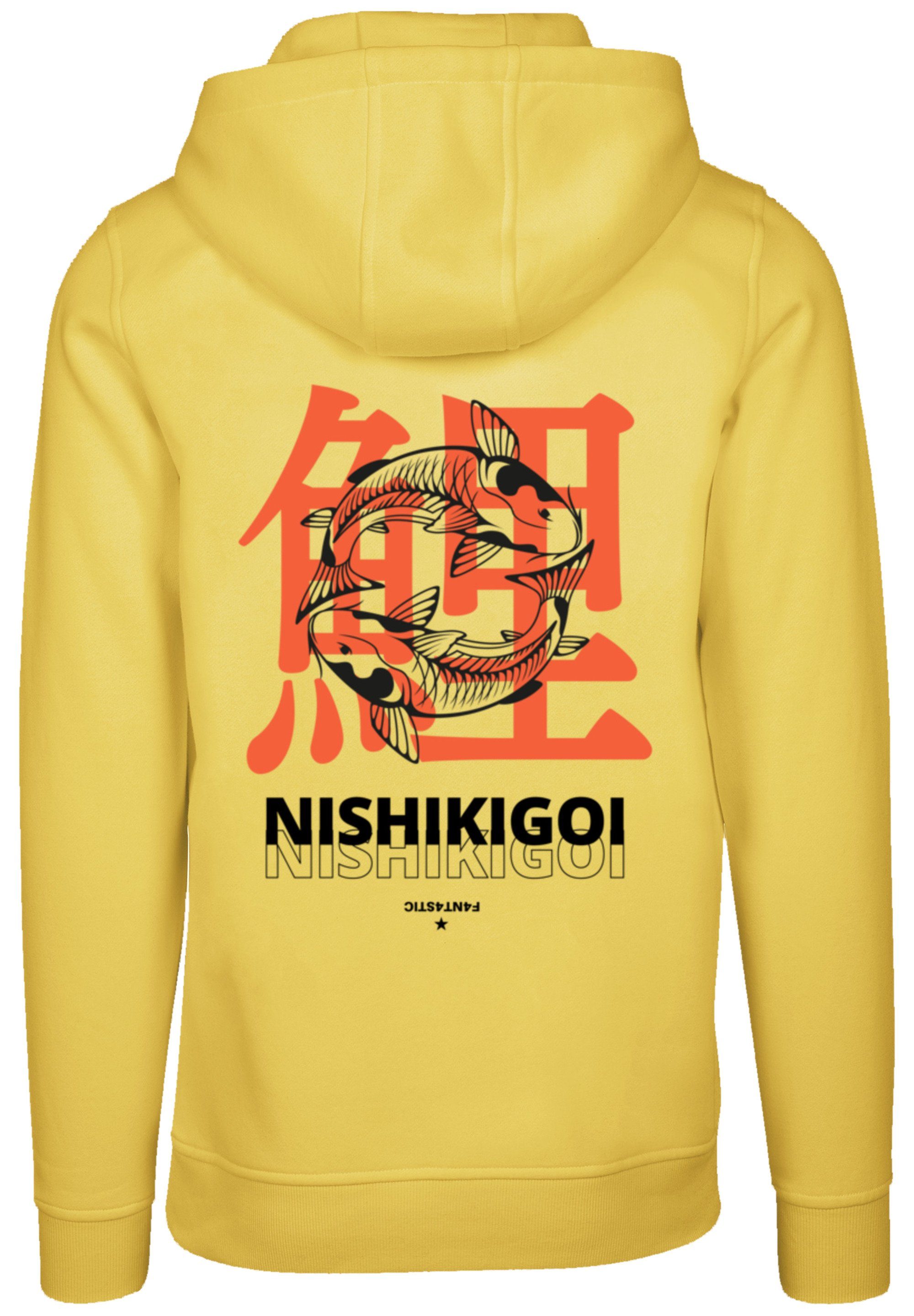 F4NT4STIC Bequem yellow Kapuzenpullover Hoodie, Warm, taxi Nishikigoi