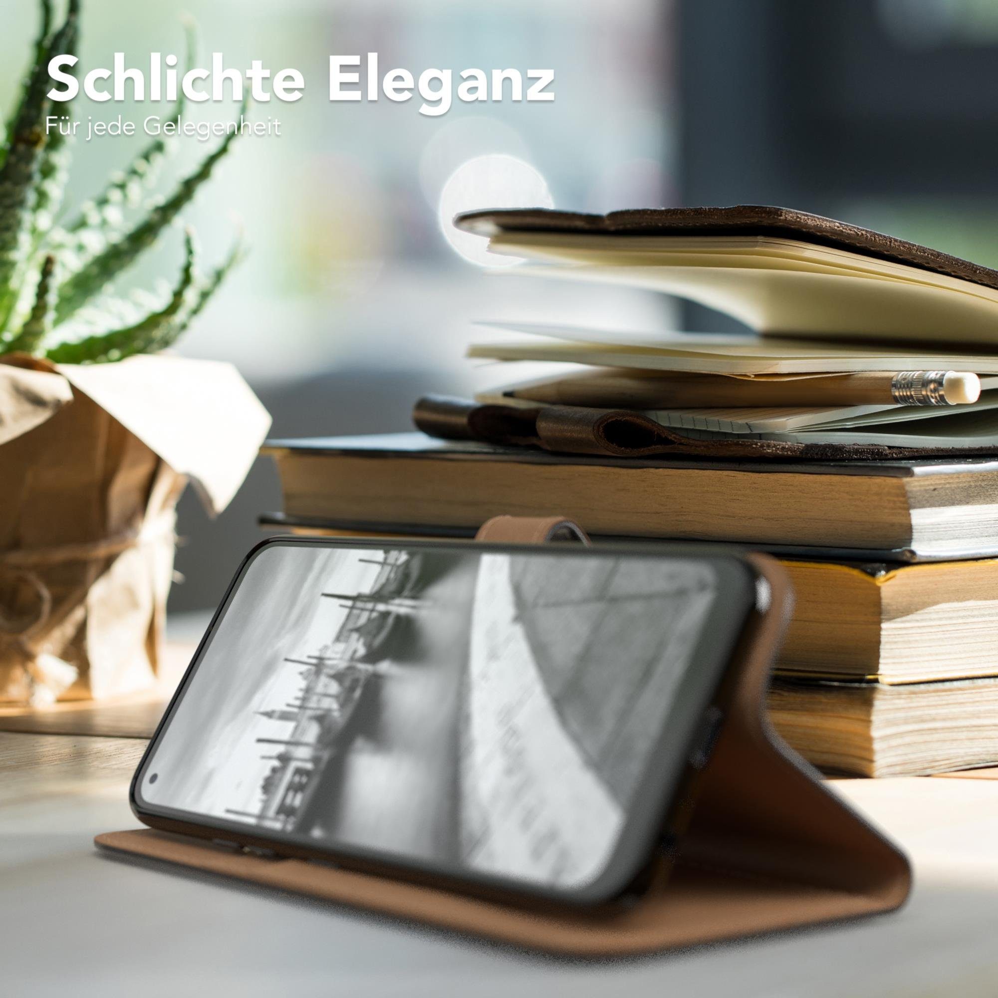 EAZY CASE Handyhülle Uni Bookstyle für LG K61 6,53 Zoll, Schutzhülle mit Standfunktion Kartenfach Handytasche aufklappbar Etui