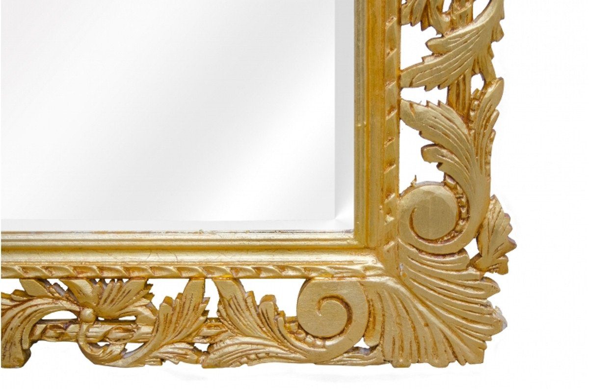 Spiegel Barock cm 110 - - Padrino Möbel x Handgefertigt Casa Gold Barock Holzspiegel 193 Barockspiegel