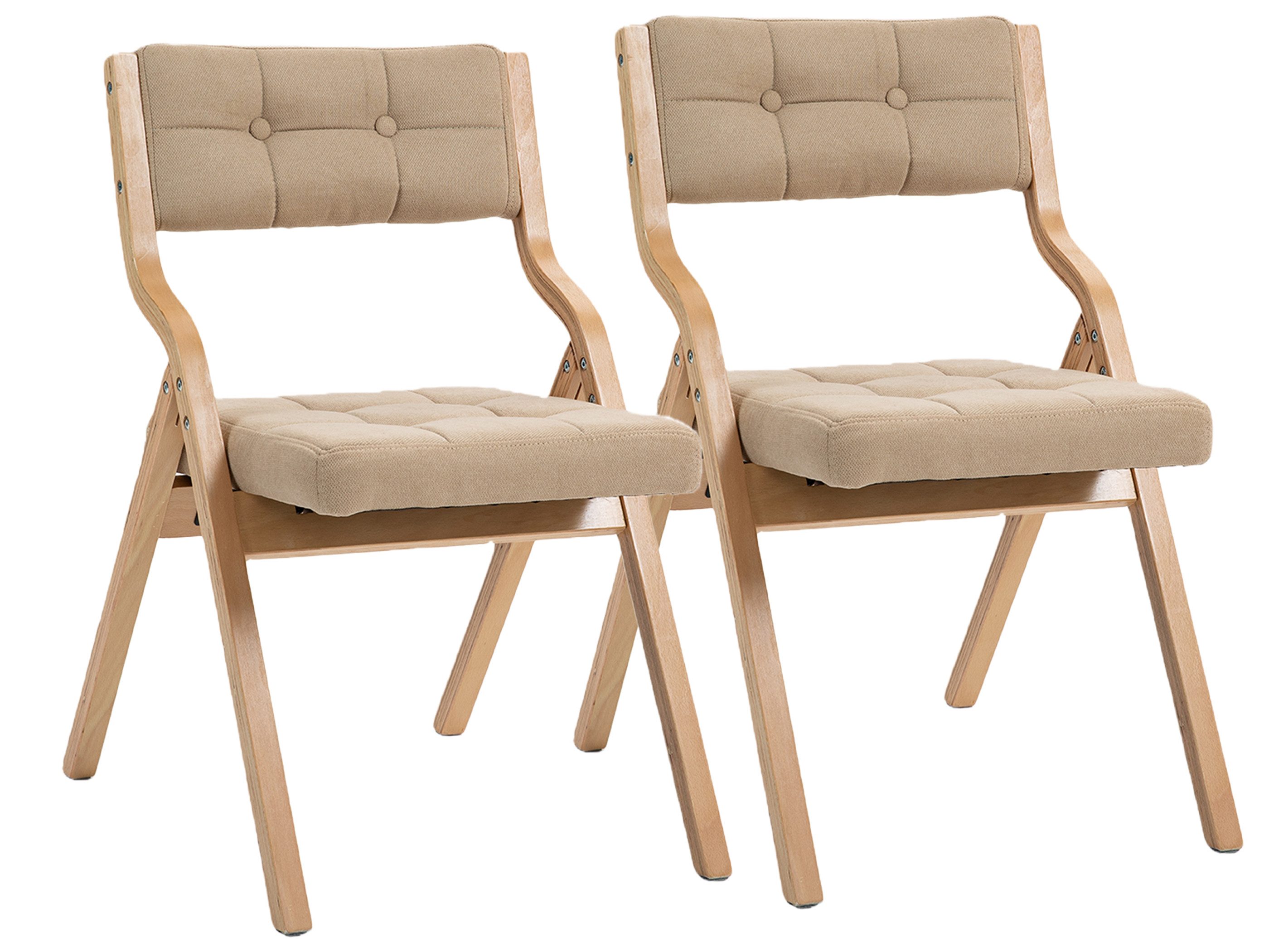 SeedWave Esszimmerstuhl 2er Set Küchenstuhl, Klappstuhl mit Gepolsterte Rückenlehne, Sitz, Die Neigung der Rückenlehne von 110°