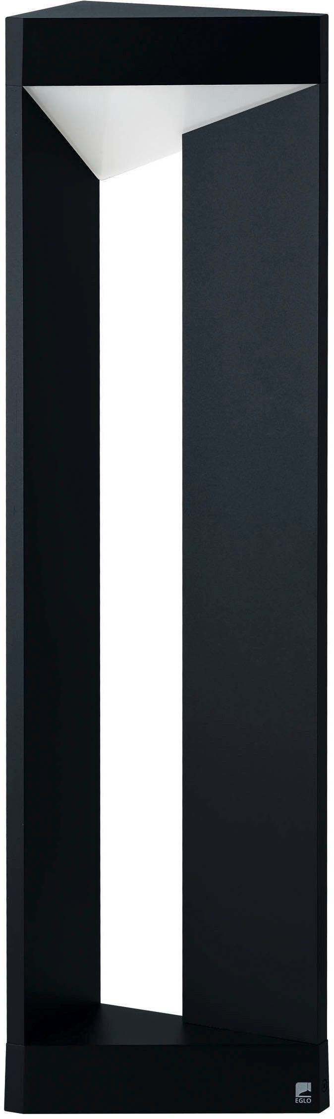 EGLO Stehlampe Nembro Stehlampe, Außenleuchte, Aluminum-Guss und Kunststoff, IP44, LED fest integriert, Warmweiß, Stehleuchte - L20 x B11 x H80 cm - schwarz - 10W inkl.