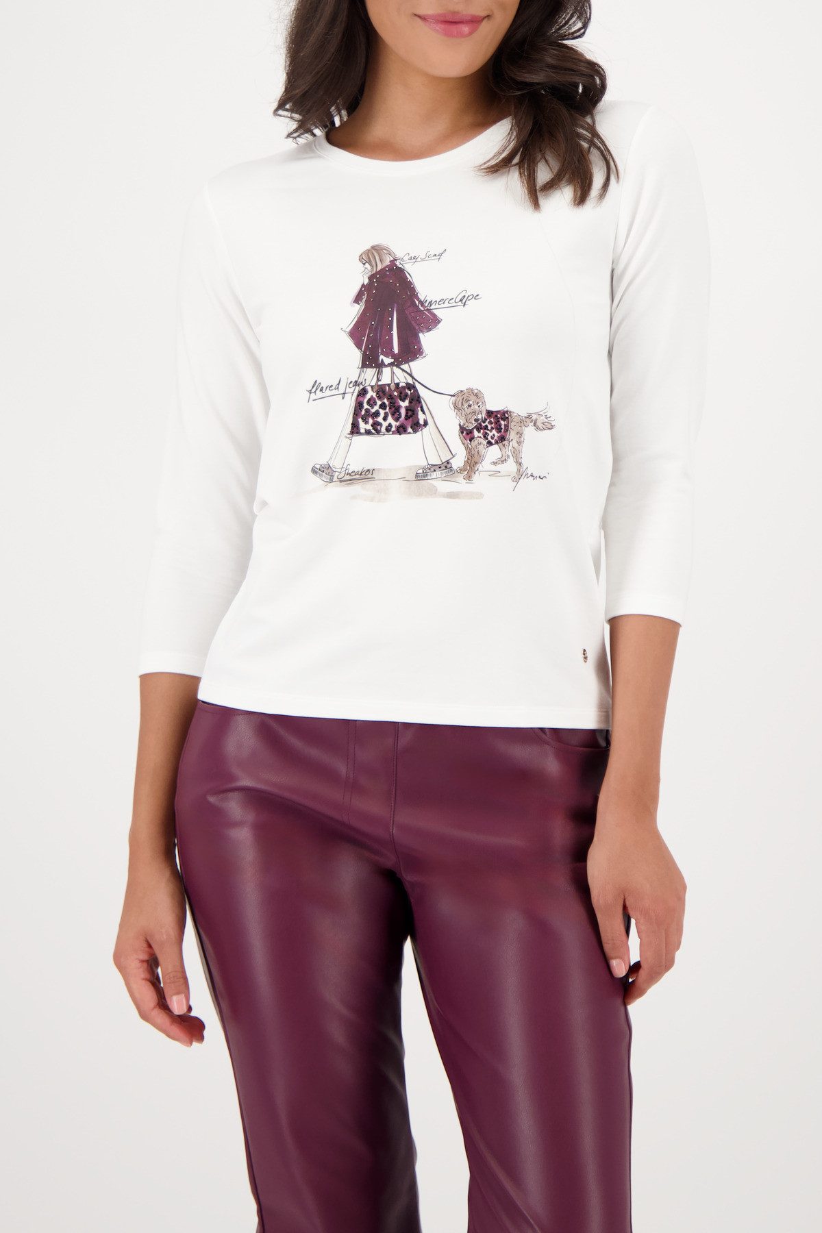 Monari 3/4-Arm-Shirt Shirt Frau + Hund günstig online kaufen