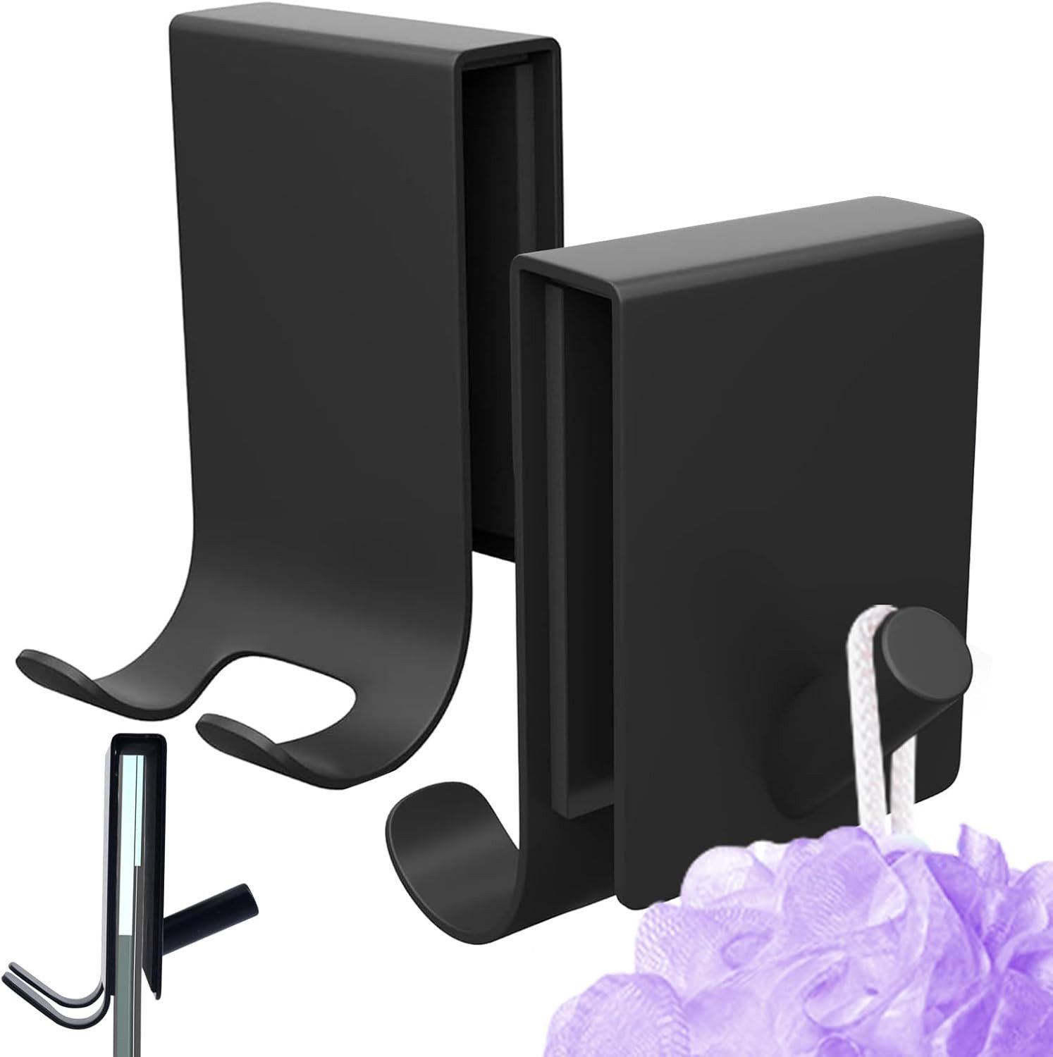 zggzerg Handtuchhaken 2 in1 Handtuchhaken 2er Set, Duschwandhaken ohne Bohr günstig online kaufen