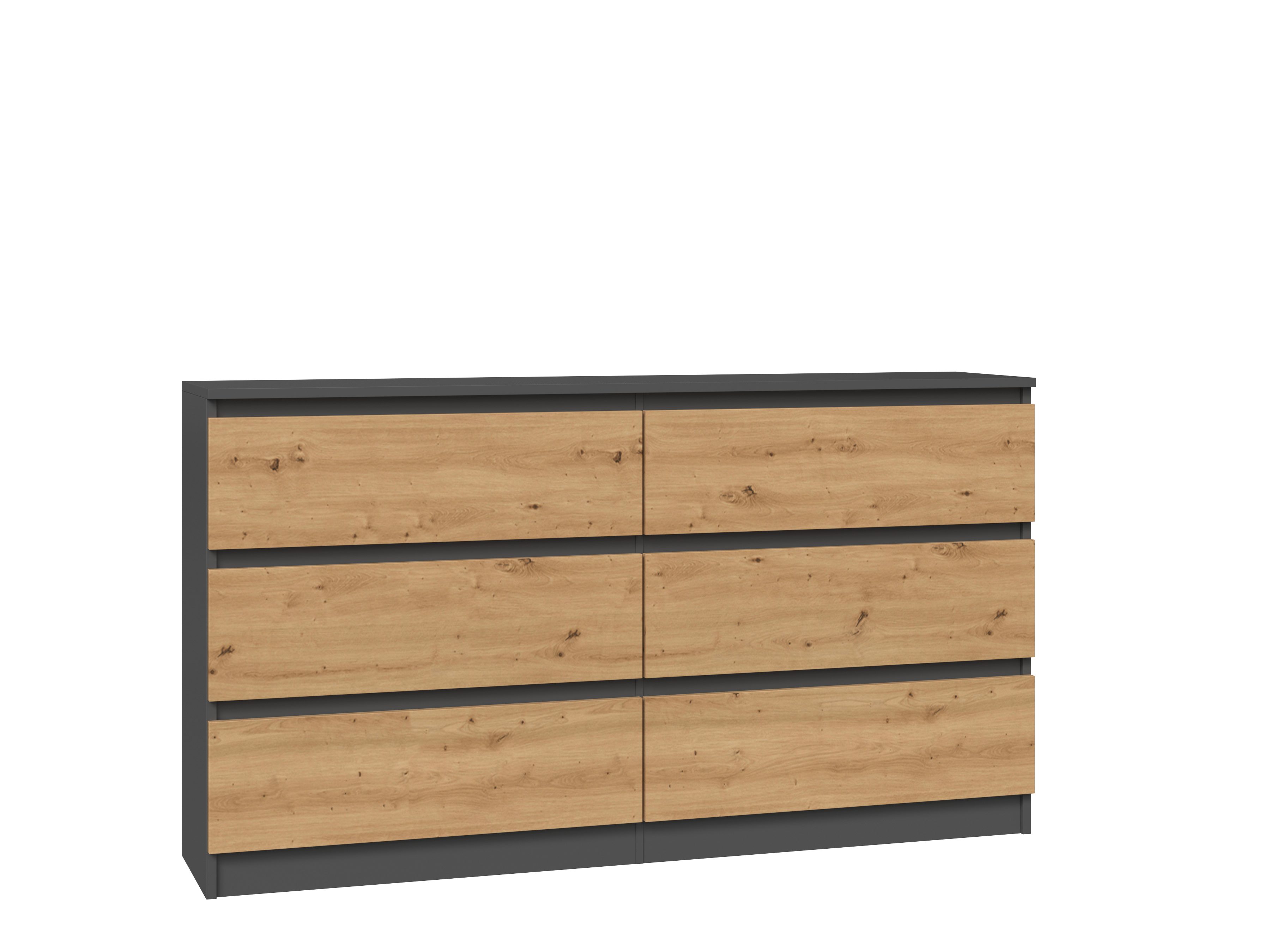Raumhirsch Furniture Kommode Sideboard 140 cm breit (Maße 40 x 140 x 75 cm, 6 Schubladen), verschiedene Farben