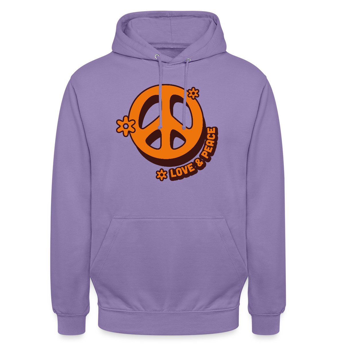 Hoodie Love And Peace Retro Hippie Style Design Y2K Unisex Hoodie