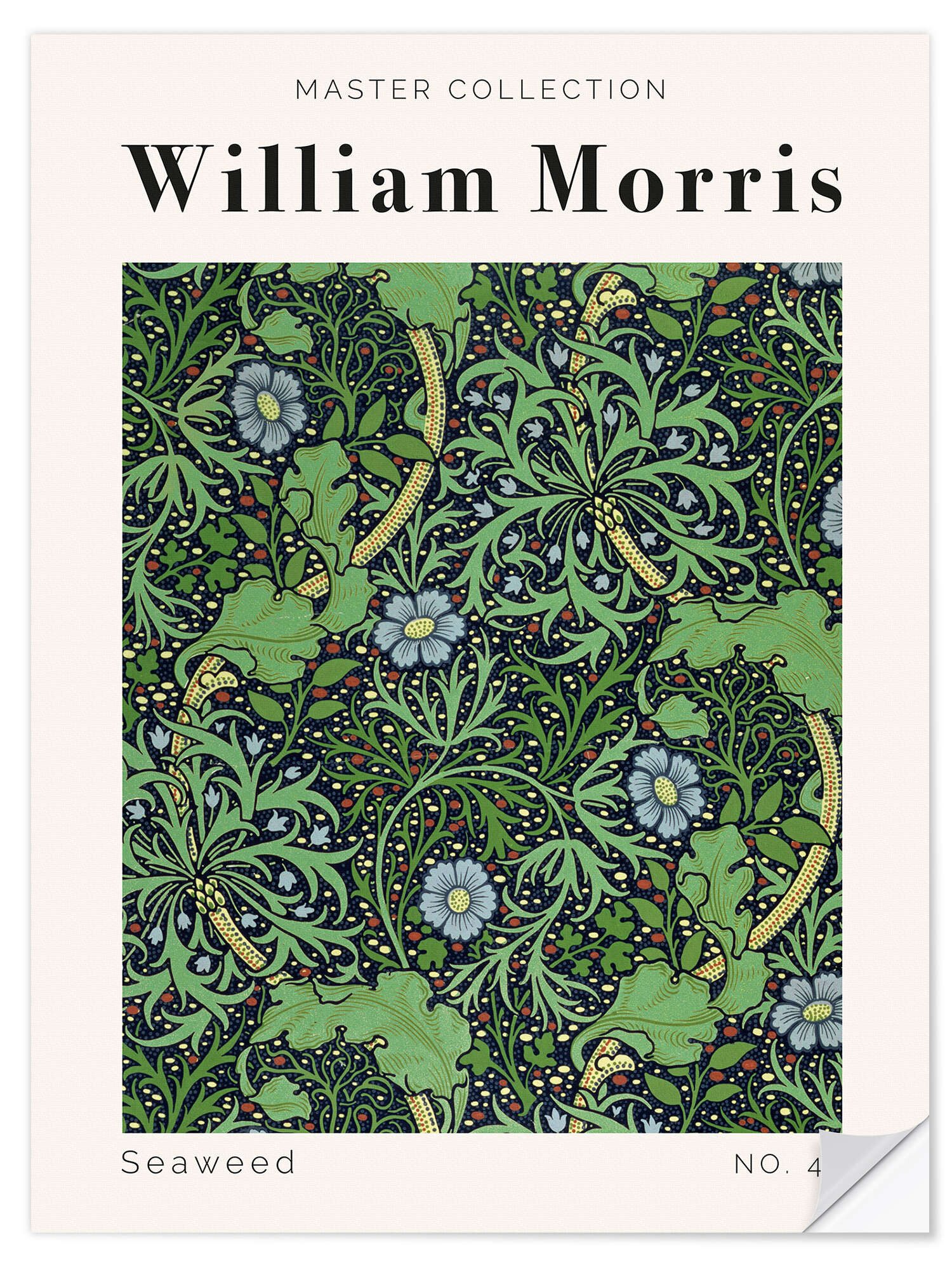 Posterlounge Wandbild Seaweed No. 48, William Morris, erhältlich als Poster, Leinwandbild, Wandsticker oder Acrylglasbild