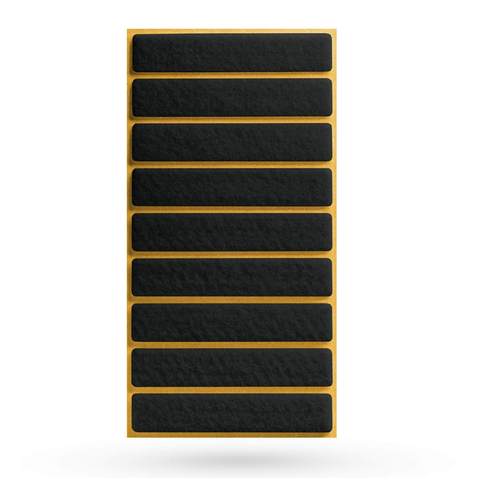 SO-TECH® Мебельfuß Войлочные планеры 15 x 80 mm selbstklebend schwarz oder weiß, (9-St)