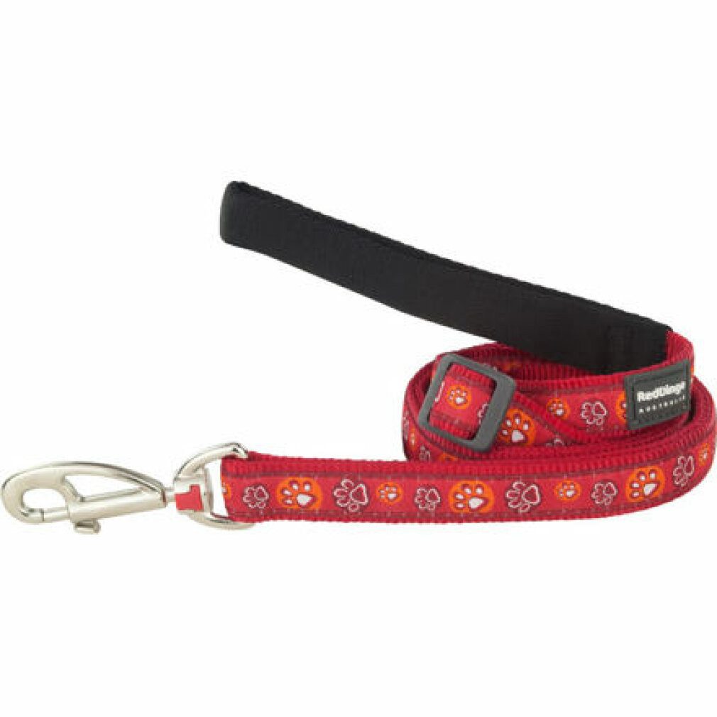 Red Dingo Hundeleine Leine RD 12 mm x 1,8 m - Paw Impressions RE, (Packung)