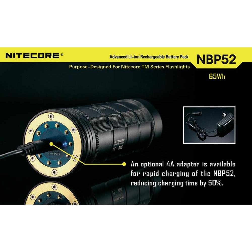 Nitecore Akkugriff BP52 Taschenlampen-Zubehör Akkugriff BP52 für TM11, TM15, Akku (1 St)