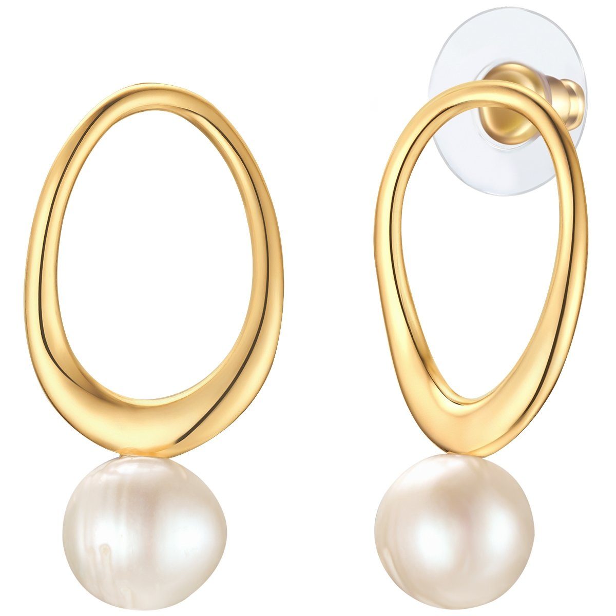 Yokoamii Paar Ohrhänger gelbgold, mit Perle günstig online kaufen