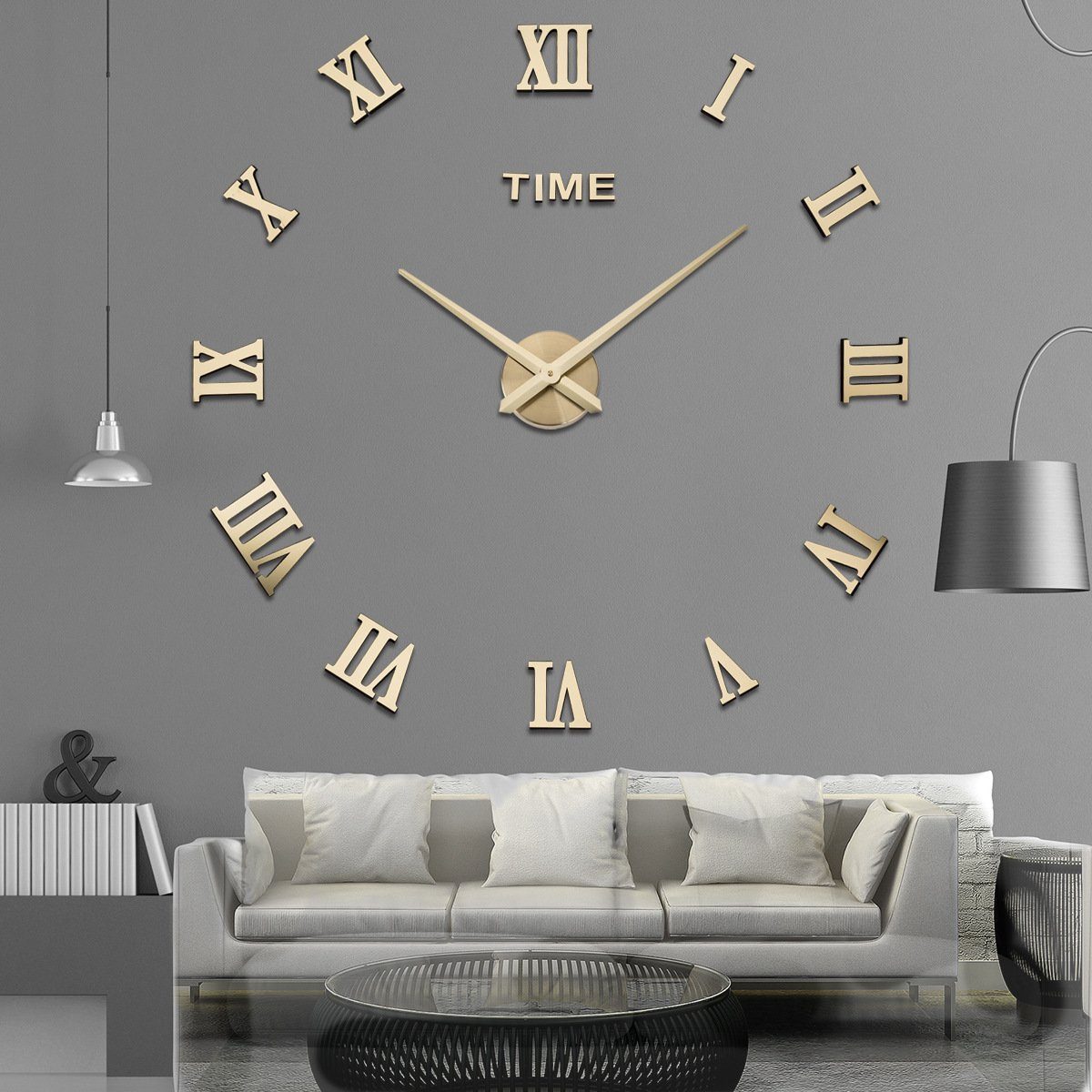 feinlux Wanduhr Dekorative 3D-Wanduhren (Geeignet für Zuhause Wohnzimmer, Schlafzimmer Wanddekoration)