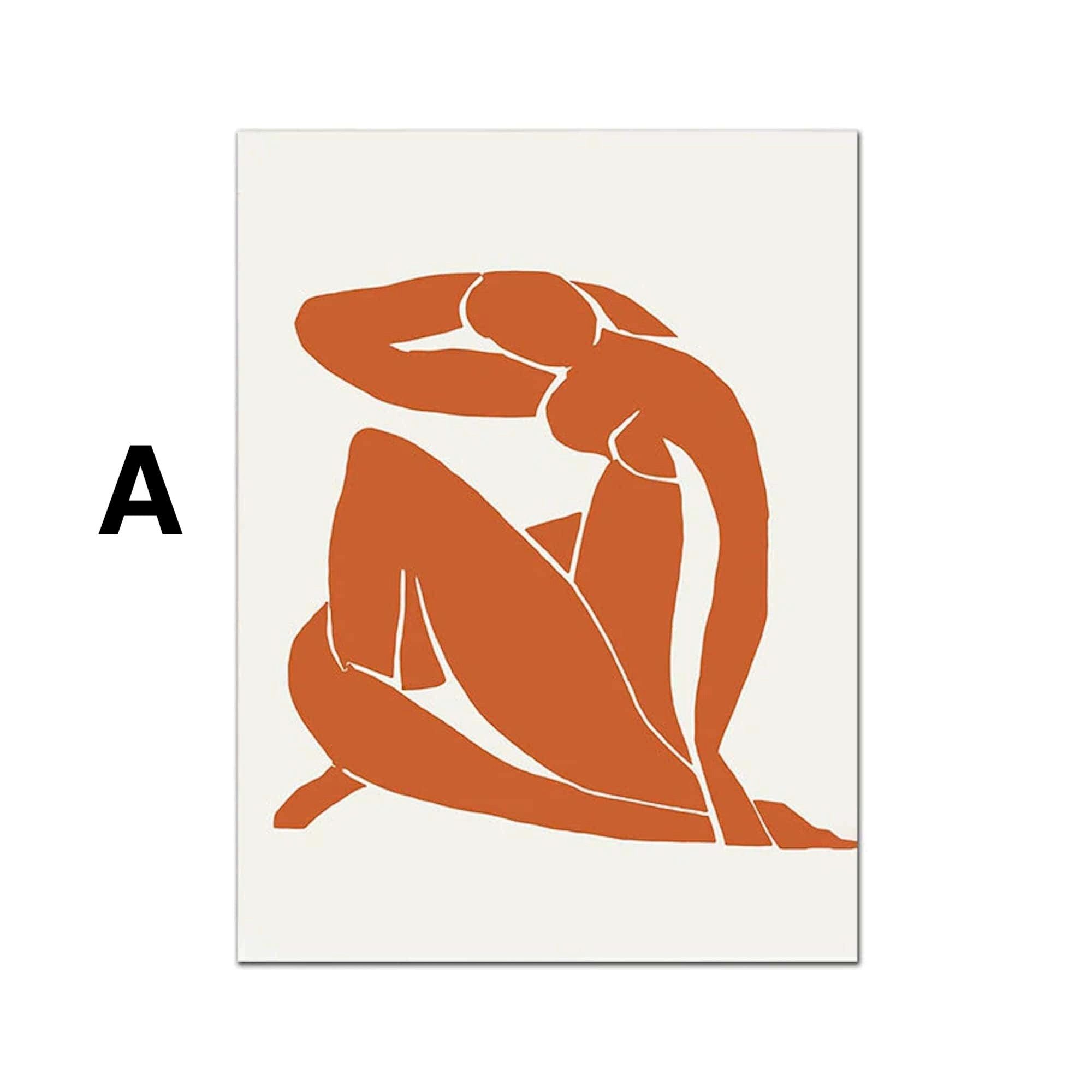 JUSTGOODMOOD Poster Matisse Gesicht Abstrakt Bilder Wohnzimmer Wandbilder Schlafzimmer Dek, C (1 St)
