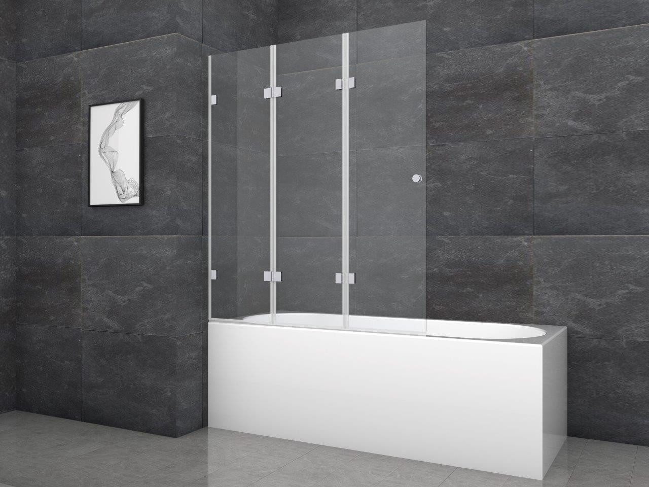 Badewannenfaltwand Silver Vibe