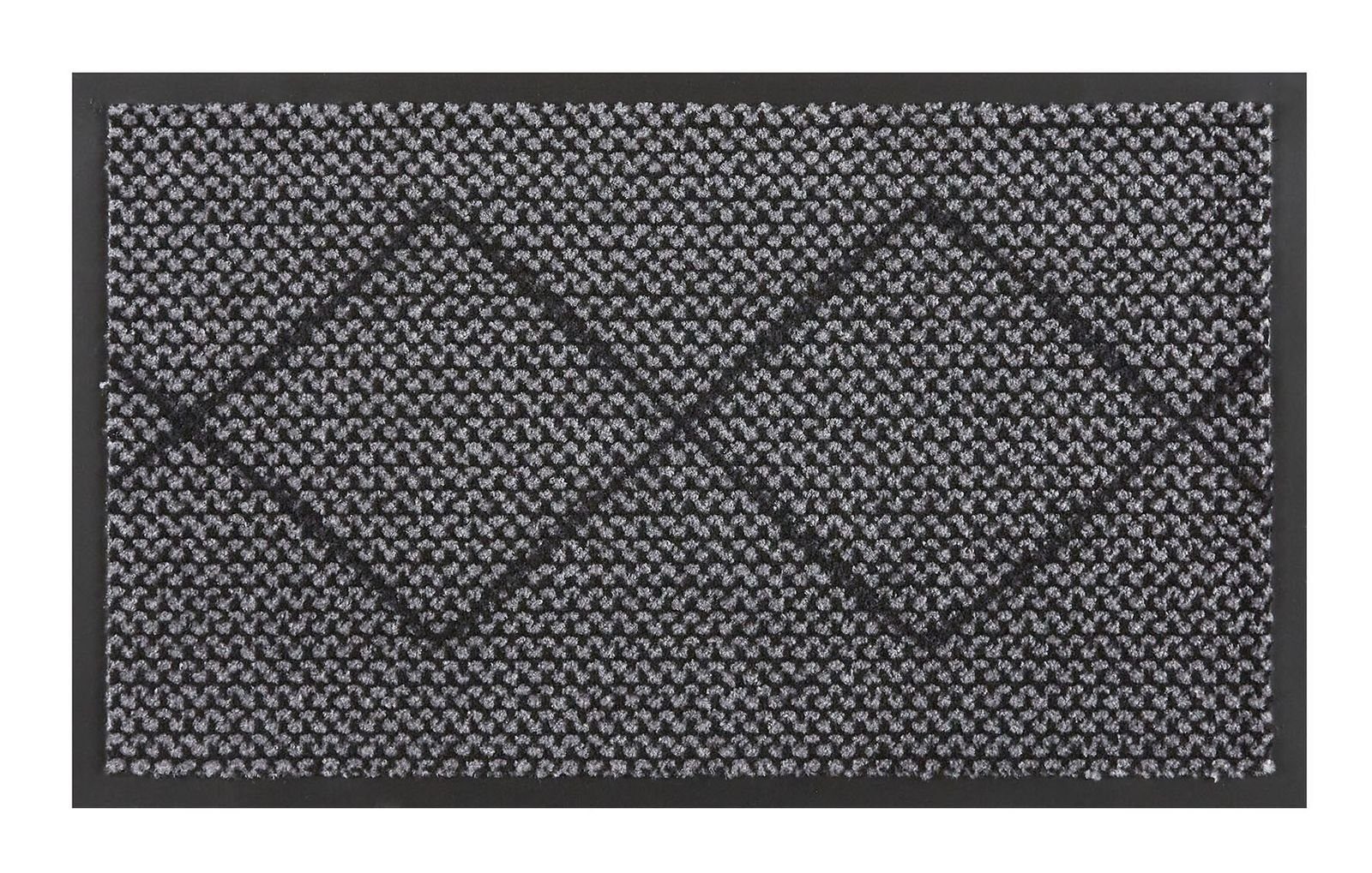 Fußmatte MD Entree Safe Home Eingangsmatte - Hygienematte - Teppich, MD Entree, rechteckig, Höhe: 6 mm, langanhaltende antibakterielle Wirkung, bei 30° waschbar, anti-rutsch, 45 x 75 cm, Jada, grau