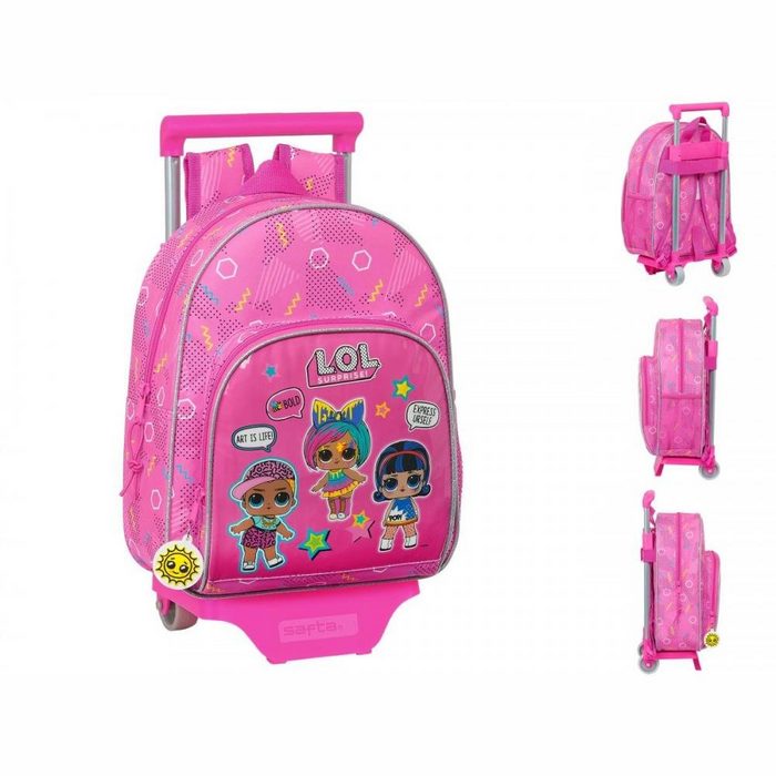 LOL Surprise Rucksack Schulrucksack mit Rädern Art Club LOL Surprise Pink 28 x 10 x 67 cm Trolley