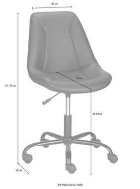 INOSIGN Bürostuhl Kenny, Sitz und Rücken gepolstert