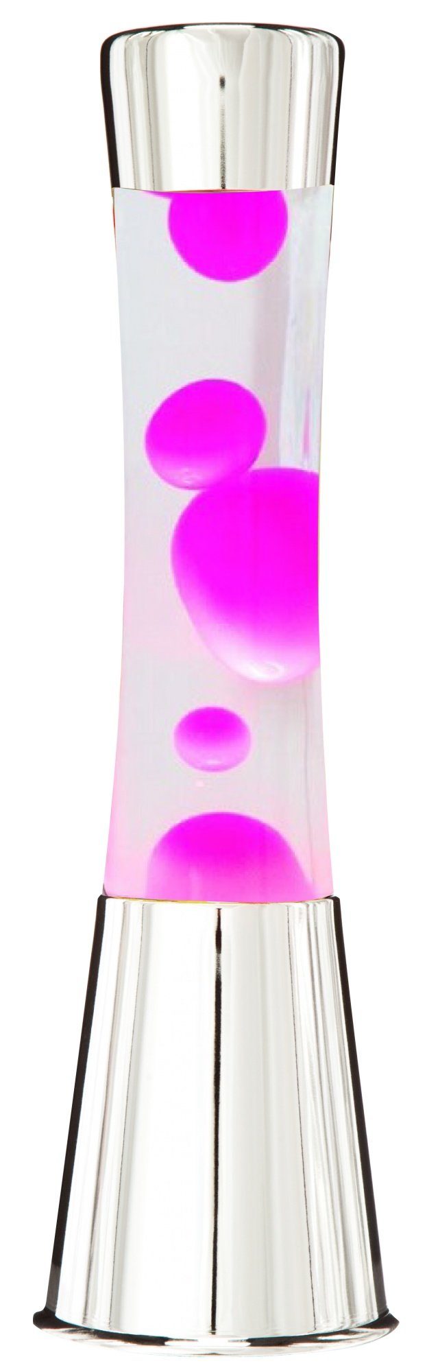 Lavalampen Lavalampe 40cm Pink/ Magma Lampe Chrom Pink