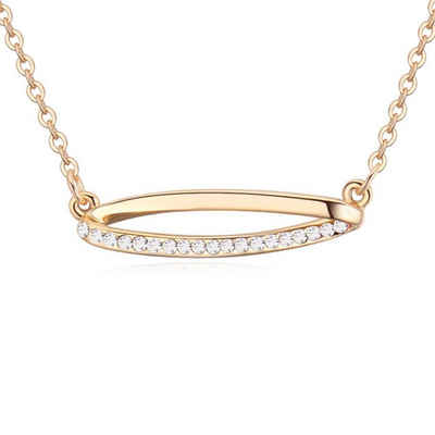 BUNGSA Ketten-Set Kette Barrette Gold aus Messing Damen (1-tlg), Halskette Necklace