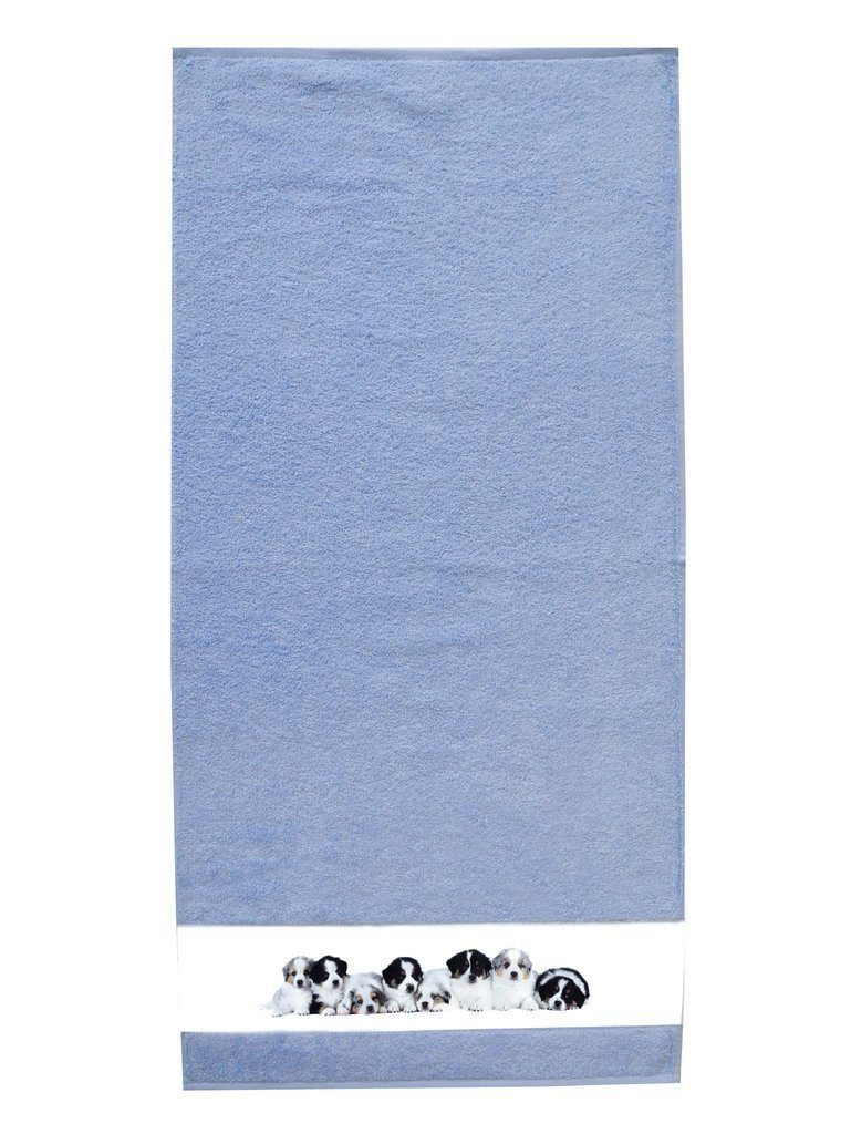 (1-St) Handtuch mit Transferdruck frottier Duschtuch, Handtuch, - framsohn Tiermotiven, Frottierserie mit framsohn Aqua Gästetuch