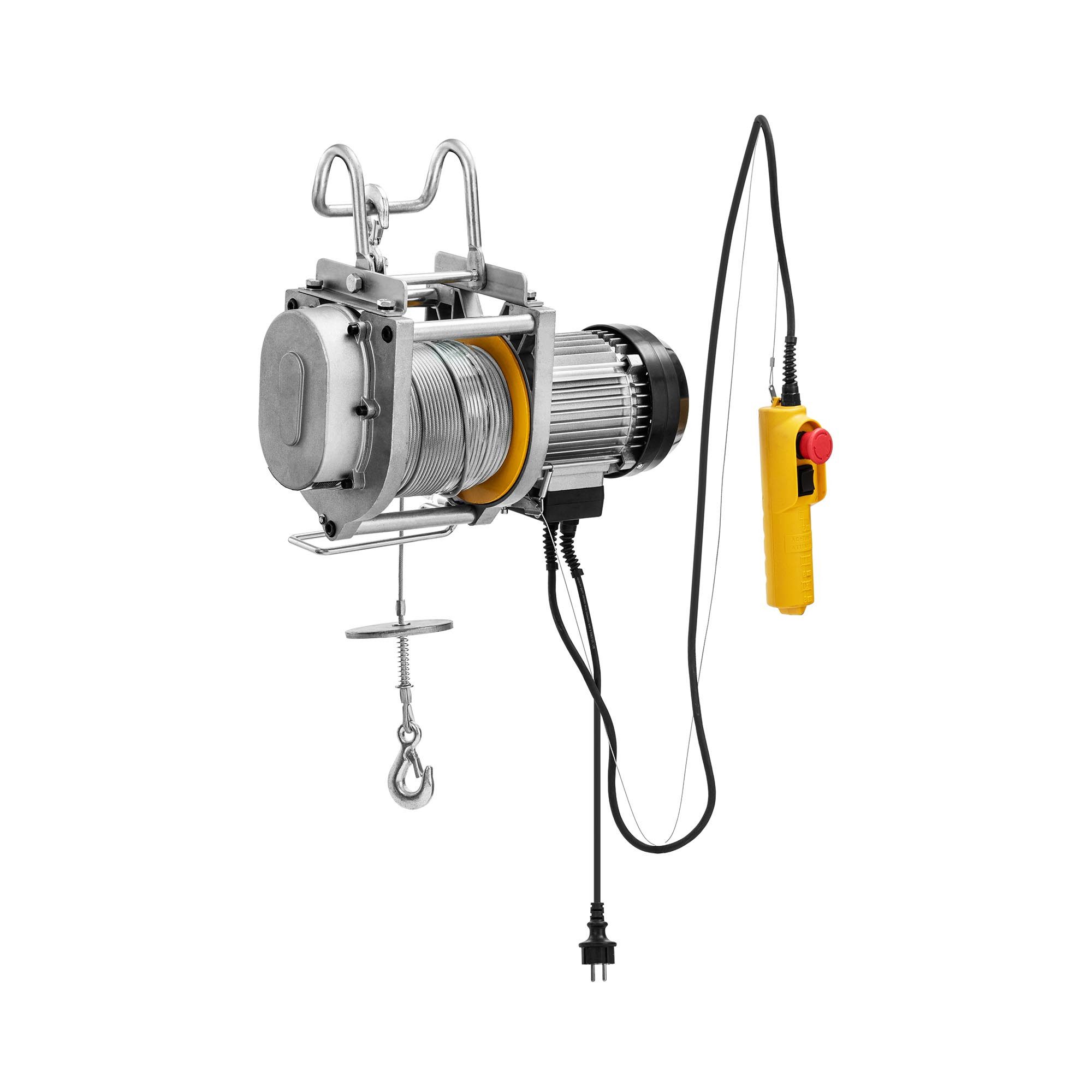 MSW Seilwinde 250 kg Seilzug Hubhöhe 60 m 15 m/min Motorwinde 1300 W Seilhebezug