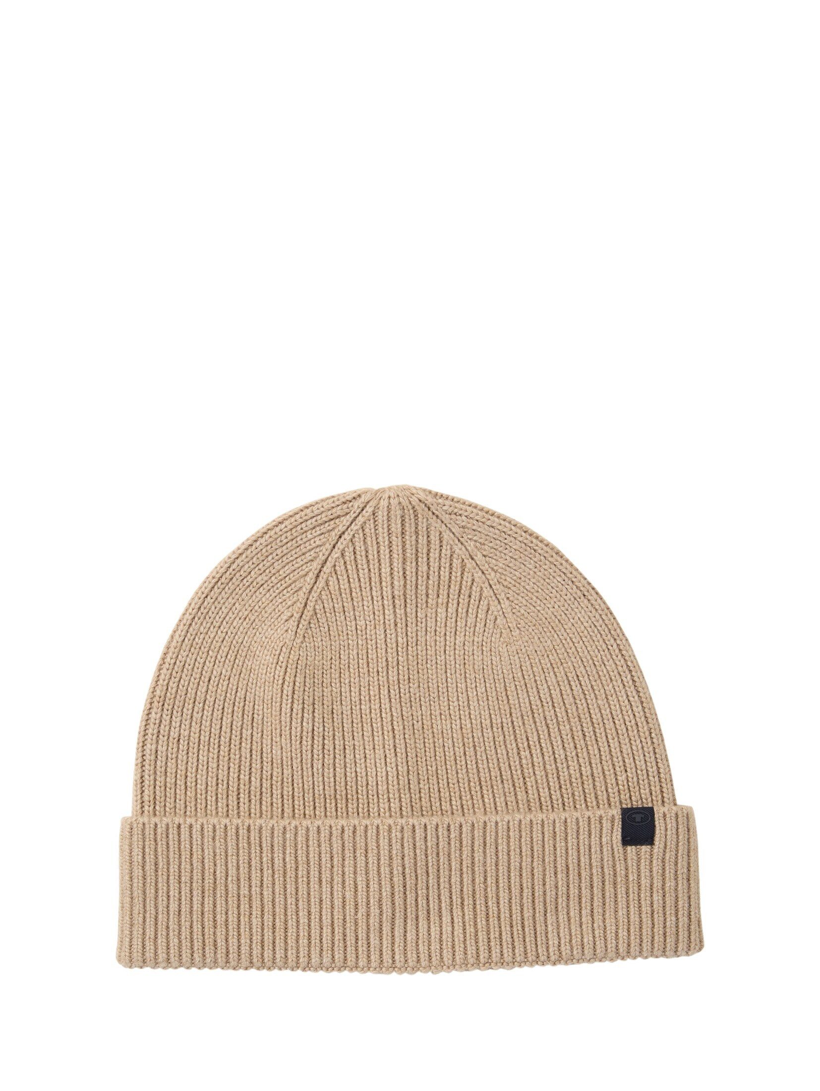 TOM TAILOR Beanie Accessoire Beanie Strickmütze mit Wollanteil