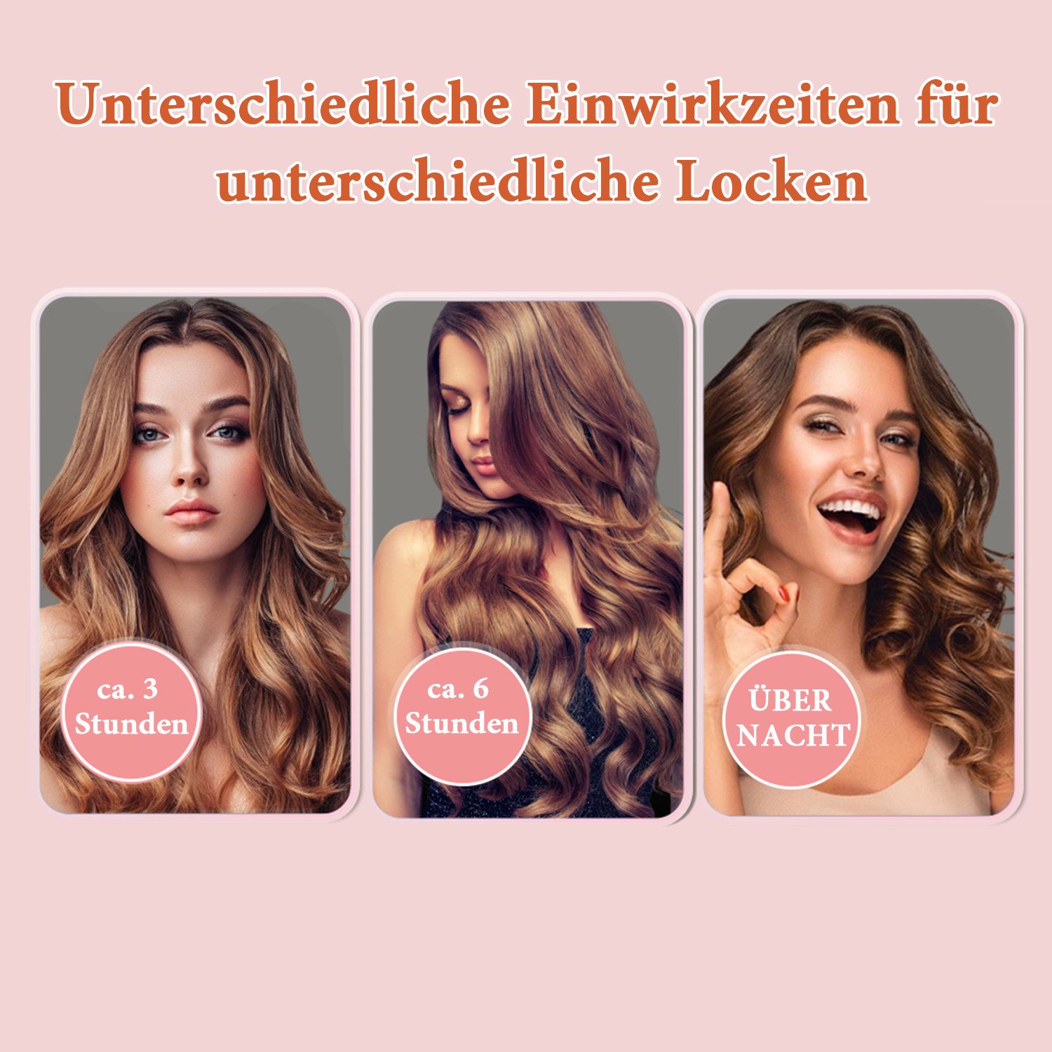 Refined Living Lockenwickler Lockendreher Neu Lockenwickler Locken Ohne Hitze DIY Heatless Curls, Band Samt mit 2 kleinen Haarbändern, quadratischem Clip, Stirnband, über Nacht DIY Hair Curler für Langes Mittleres Haar, sanft zum Haar