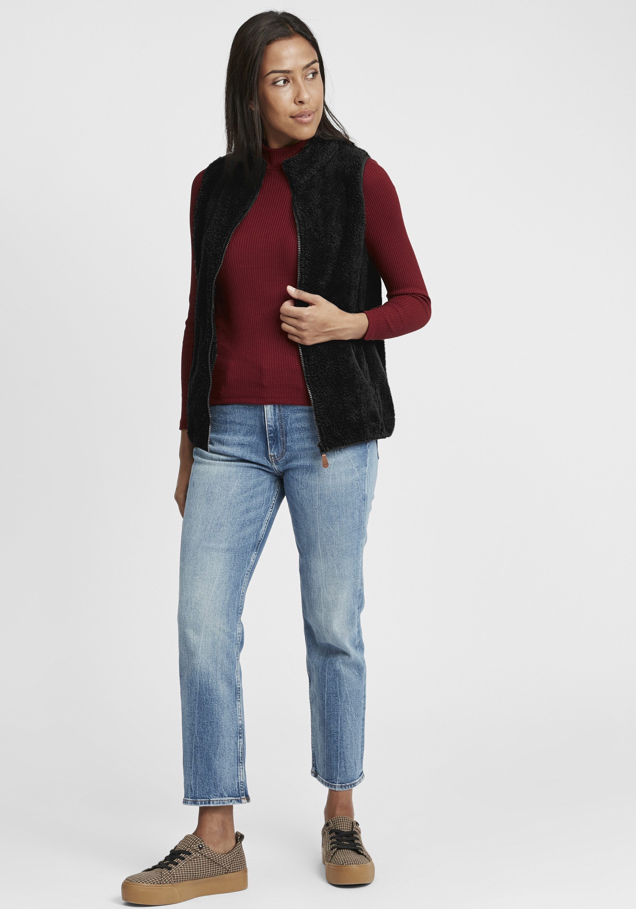 OXMO Sweatweste OXTheri Weste aus Teddy-Fleece Stoff günstig online kaufen