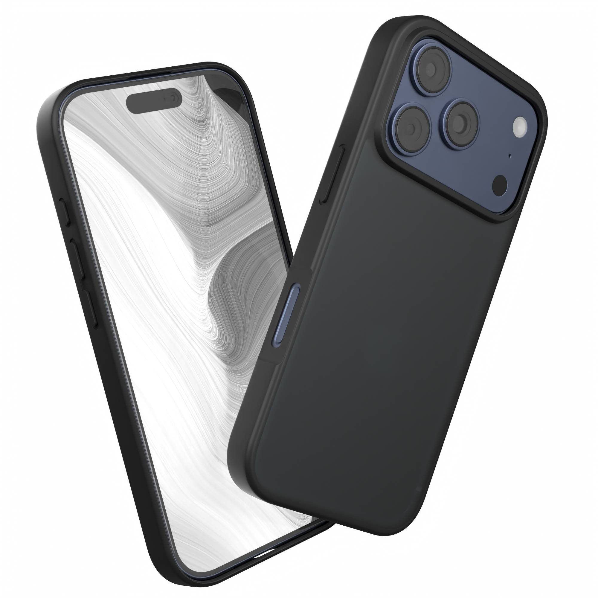EAZY CASE Handyhülle Outdoor Case für Apple iPhone 17 Pro 6,3 Zoll, Hülle Outdoor kratzfest Schutzhülle mit Kameraschutz Robust Schwarz