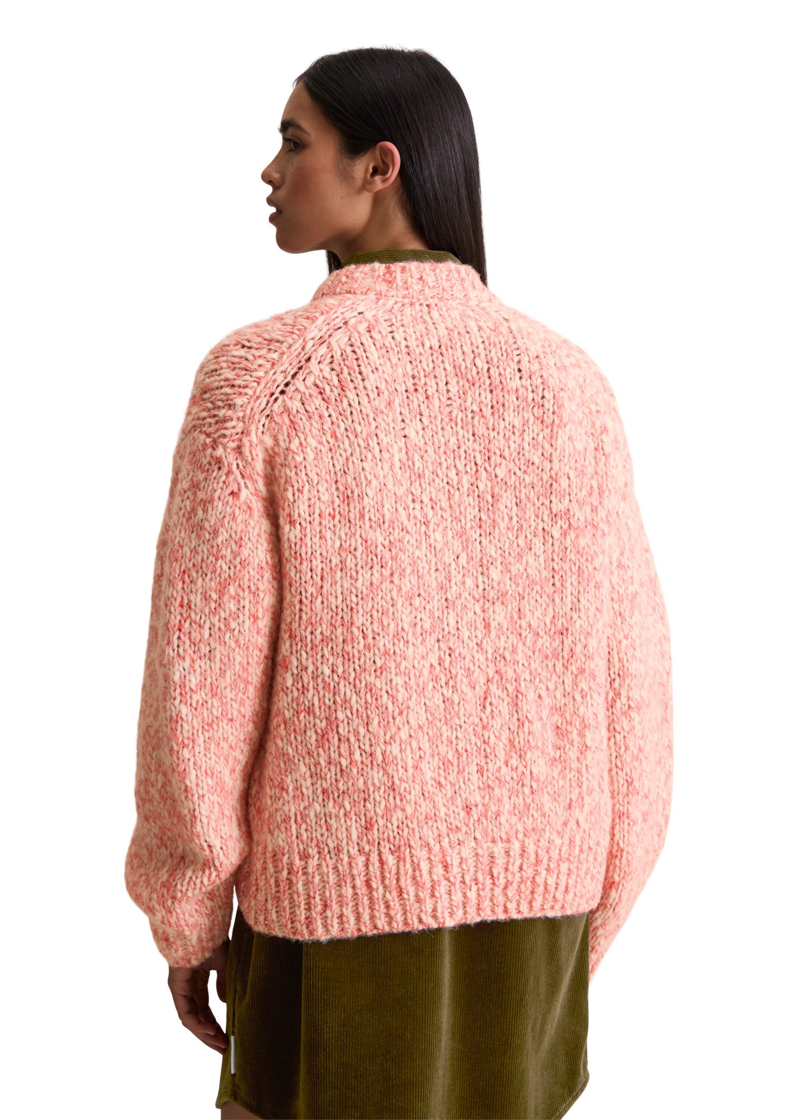 Marc O'Polo DENIM Cardigan melierte Struktur, lockere Form, Rundhals günstig online kaufen