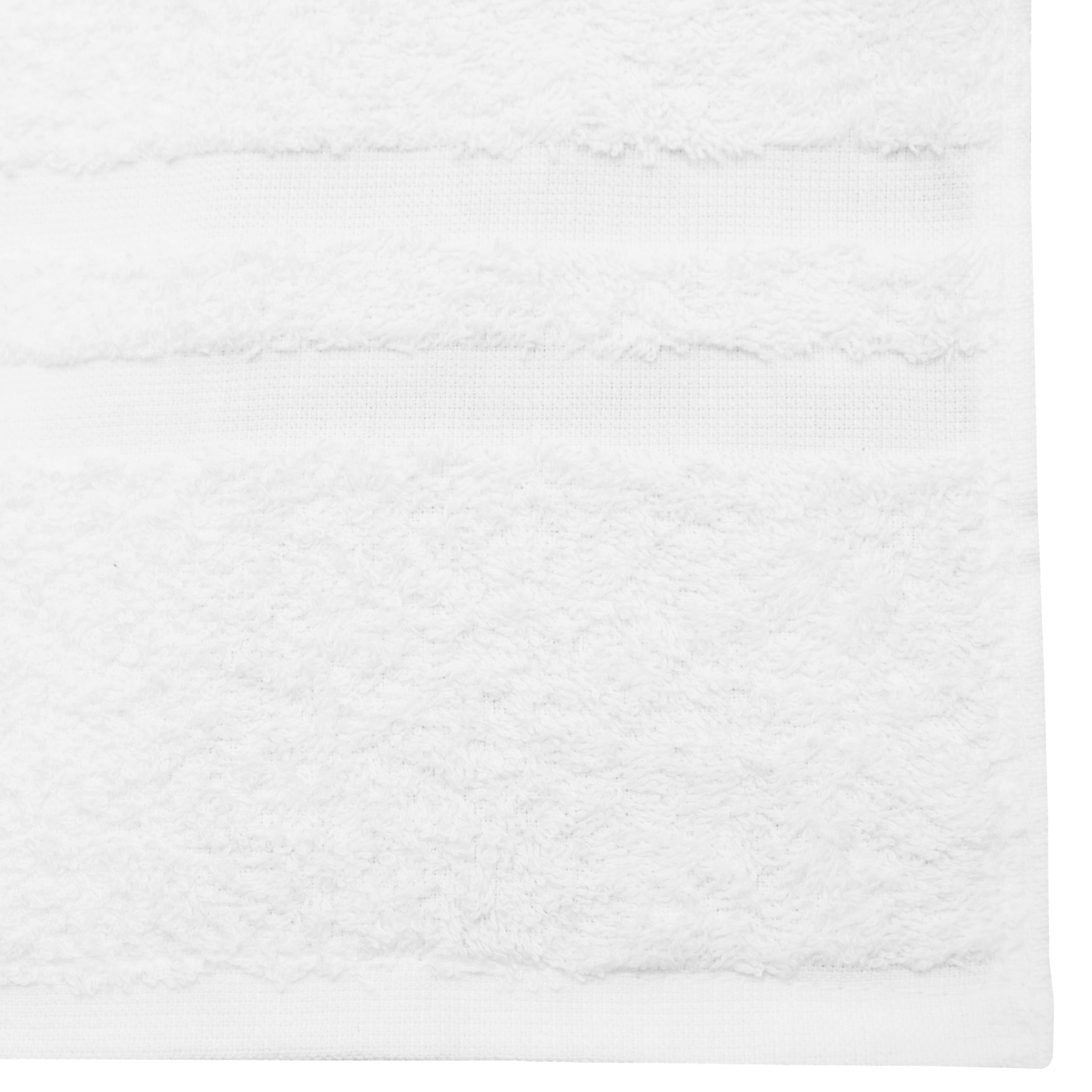 ZOLLNER Handtücher, (6-St), 2 Baumwolle, 100% 100 mit cm, Bordürenstreifen x Walkfrottier weiß 50