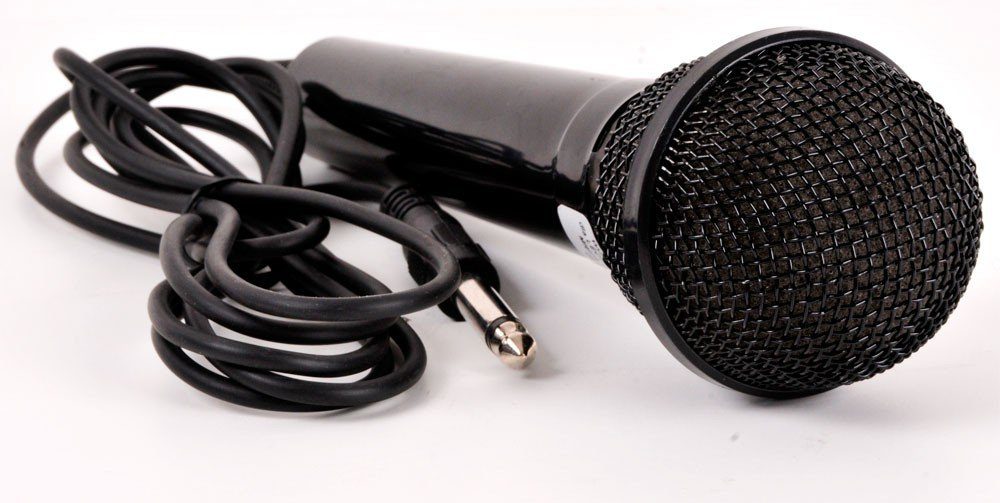 Mikrofon, Hochwertiges Standard Mikrofon 6,3mm Klinke Stecker schwarz