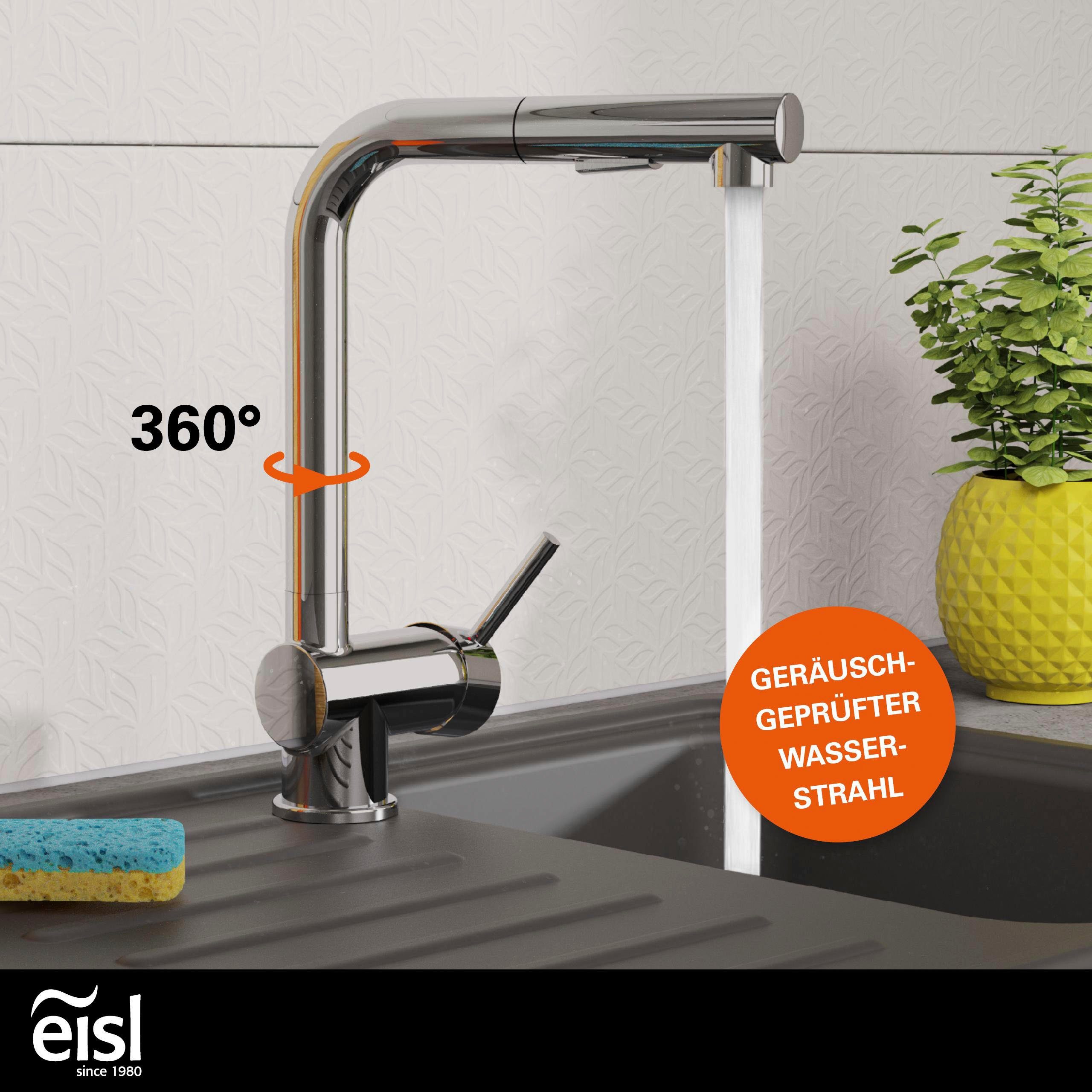Eisl Spültischarmatur mit Geschirrbrause, Wasserhahn Küche ausziehbar in Ch günstig online kaufen