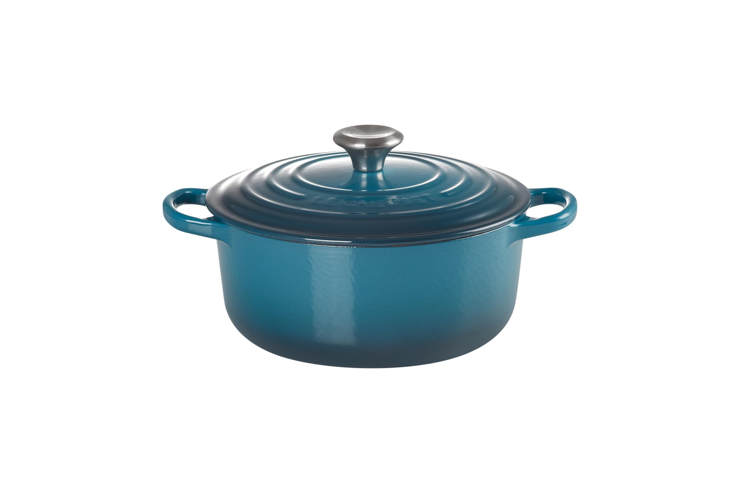LE CREUSET Bräter Signature Gusseisen-Bräter, Gusseisen, Rund, Ø 20 cm, 2,4 l, 3,09 kg, Deep Teal, 21177206422430