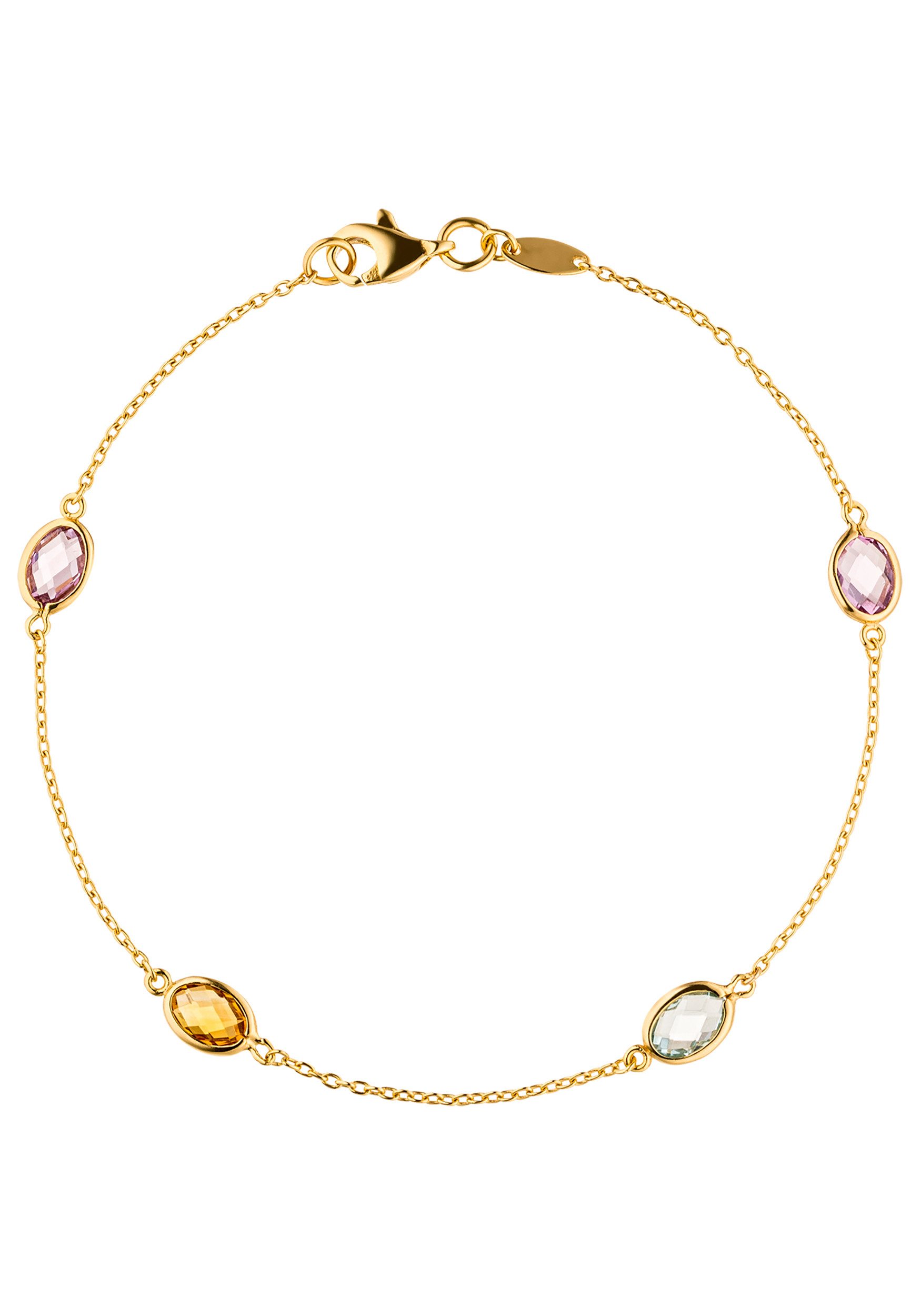 JOBO Goldarmband, 585 Gold mit Amethyst ...