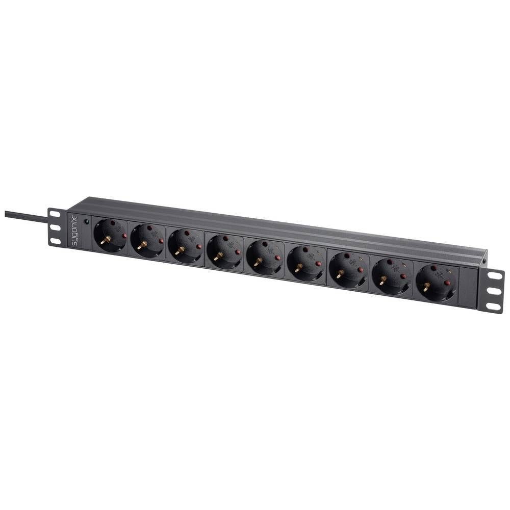 Sygonix 9fach 48.26 cm (19) Steckdosenleiste SY-5799004 Steckdosenleiste, erhöhter Berührungsschutz