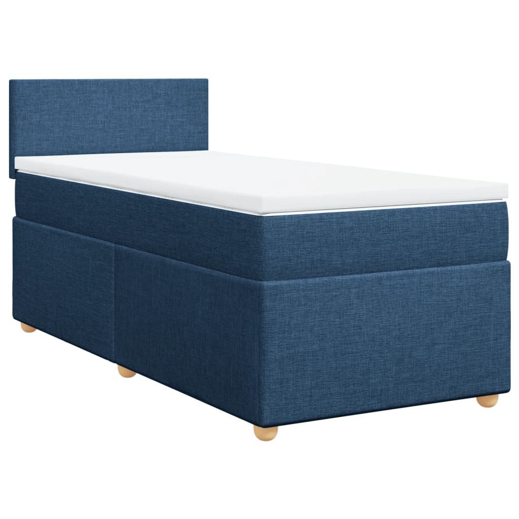 vidaXL Bett Boxspringbett mit Matratze Blau günstig online kaufen