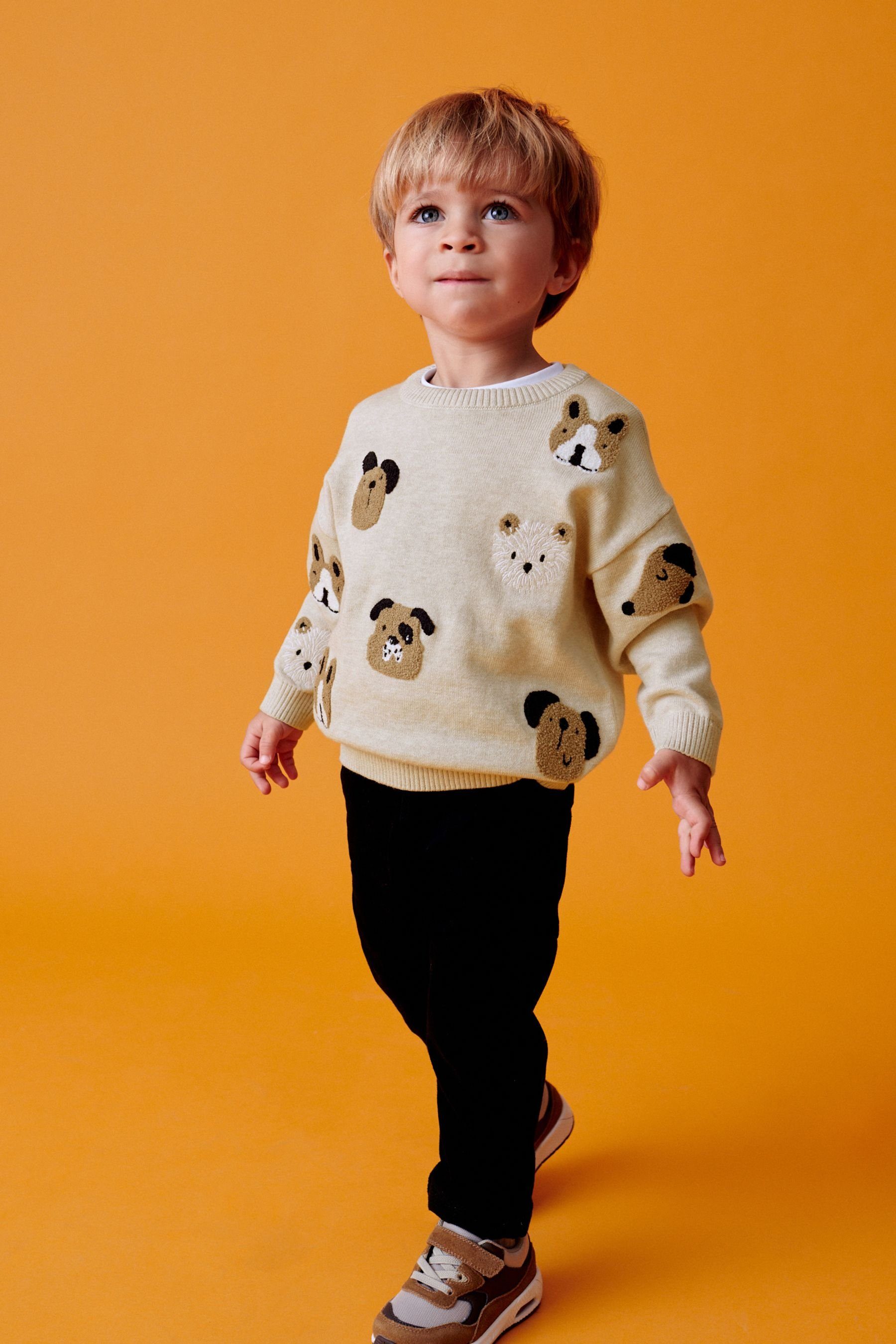 Next Rundhalspullover Strickpullover Hund (1-tlg)