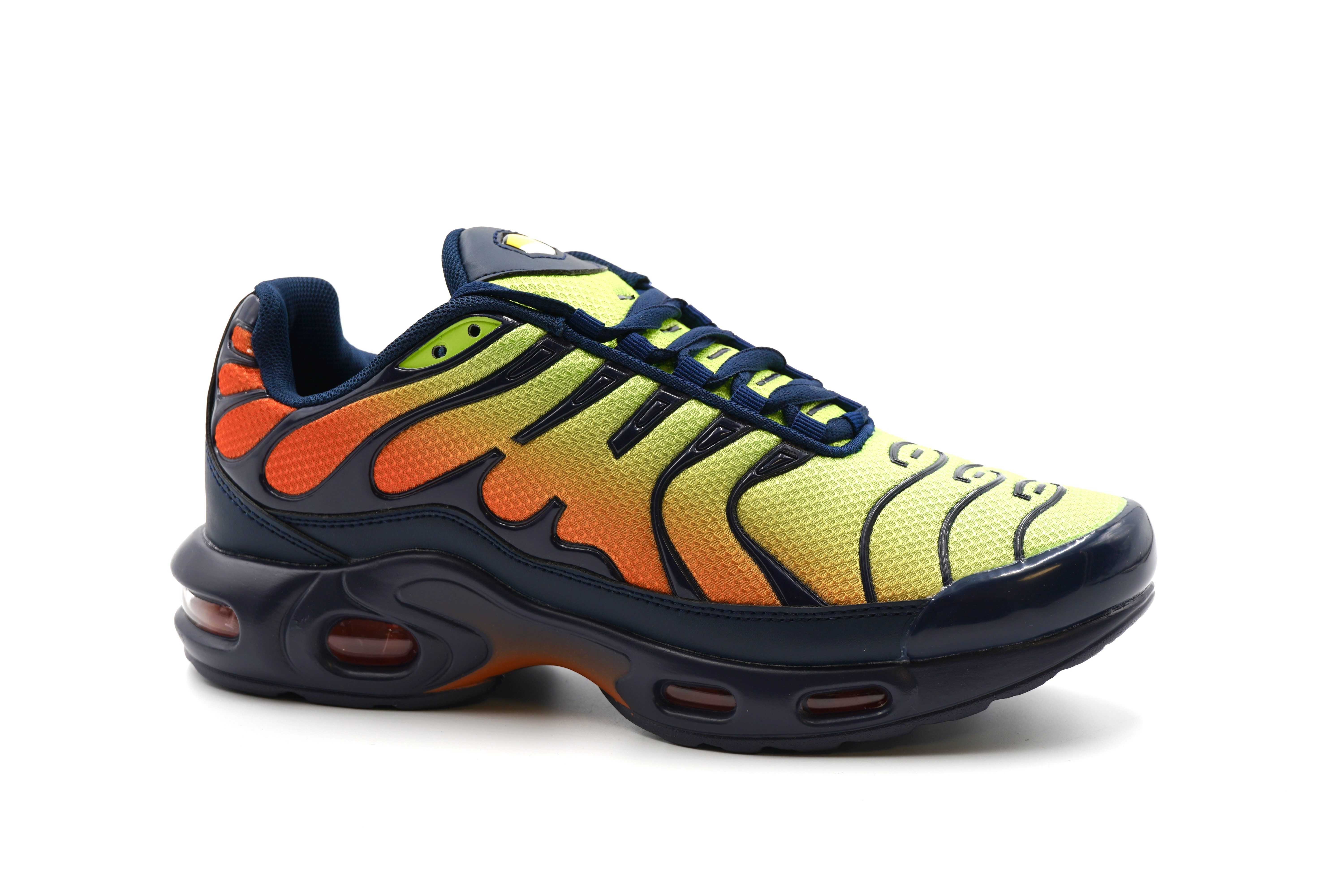 Sonderpostendiscount Herrensneaker H075-23 Navy Orange mit Luftpolster Sneaker Luftpolster