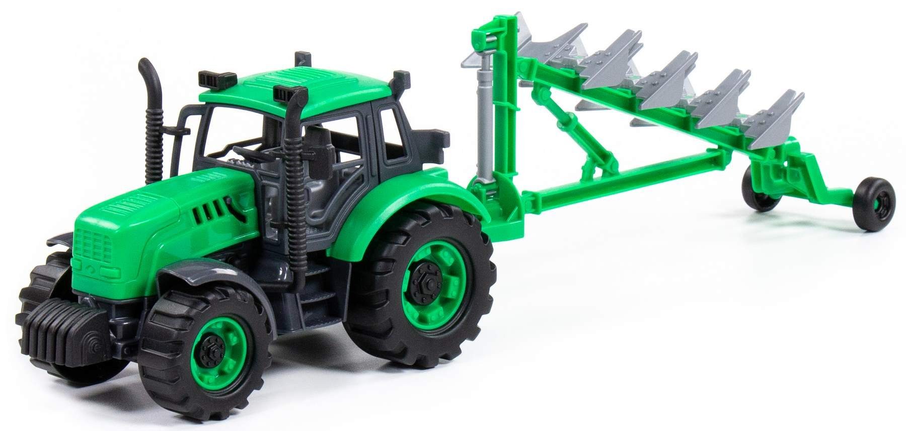 Polesie Spielzeug-Traktor Traktor Progress mit Drehpflug Schwungrad Fahrzeug
