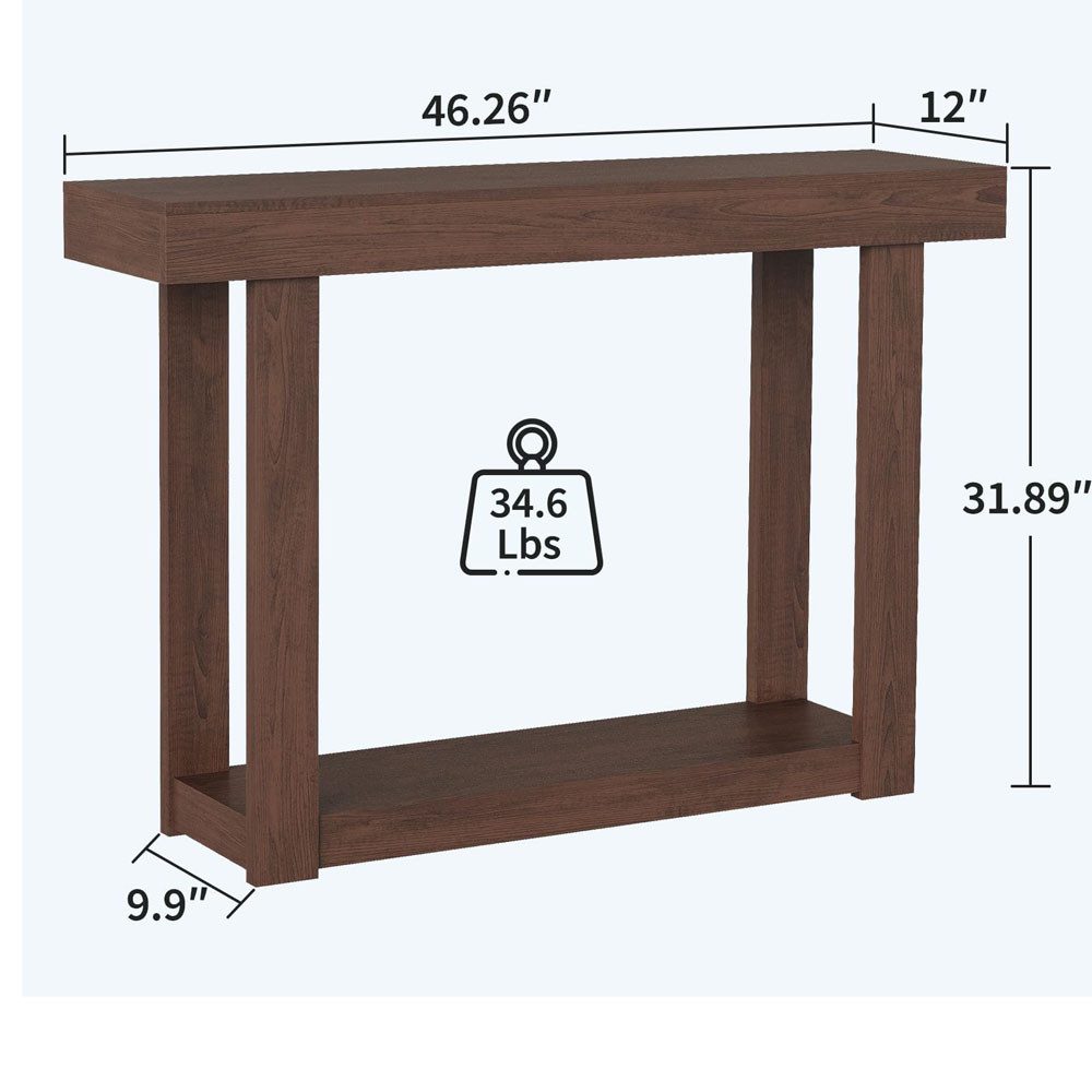 GarveeMore Konsolentisch Holz Konsole Tisch 46-Zoll schmale Konsole Tisch f günstig online kaufen
